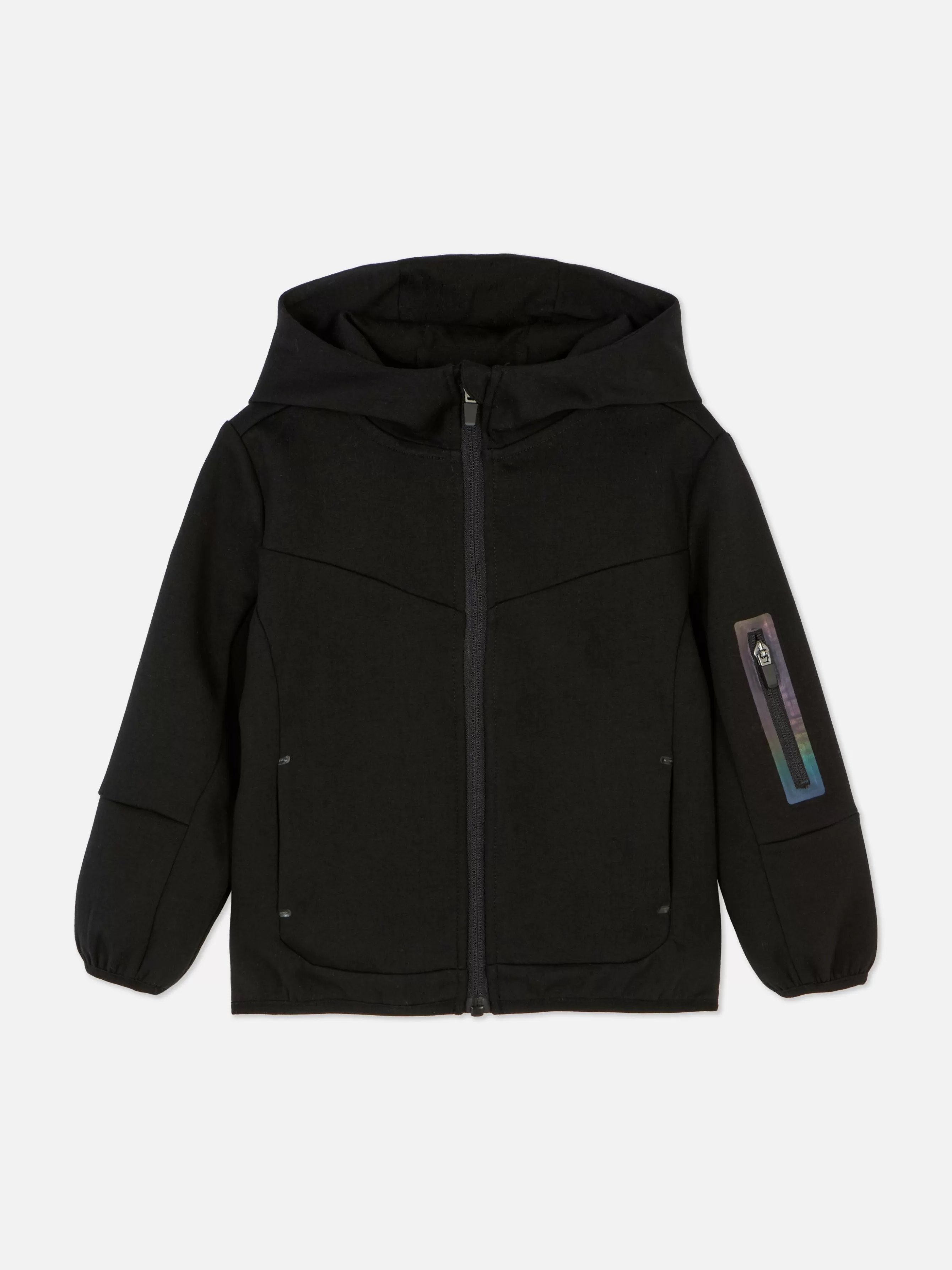 Best Primark Sweat Zippé Contrecollé à Capuche à Coordonner Noir