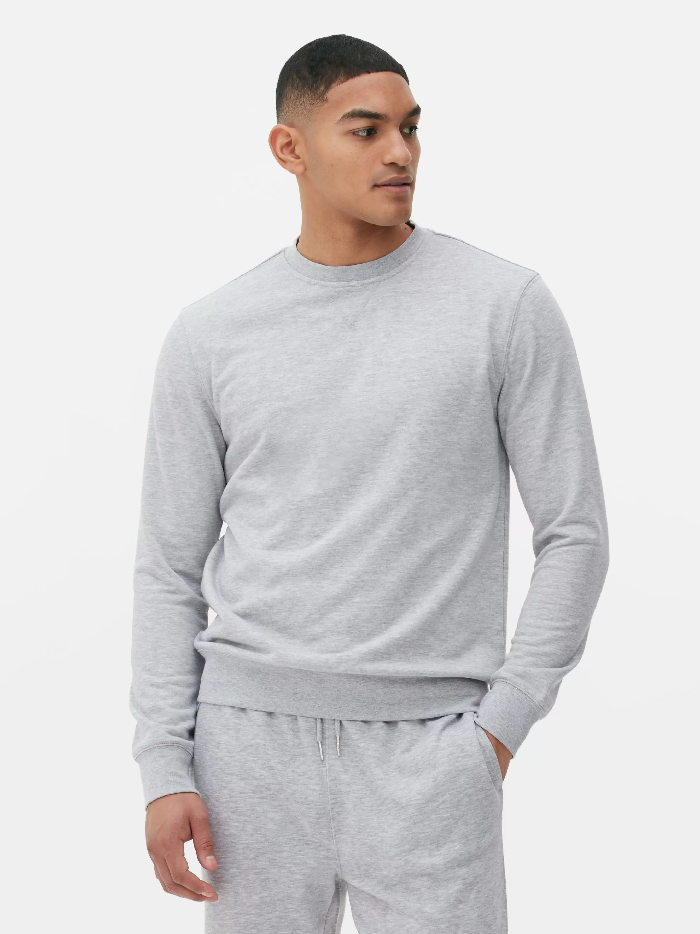 Discount Primark Sweat-shirt à Col Ras-du-cou Gris