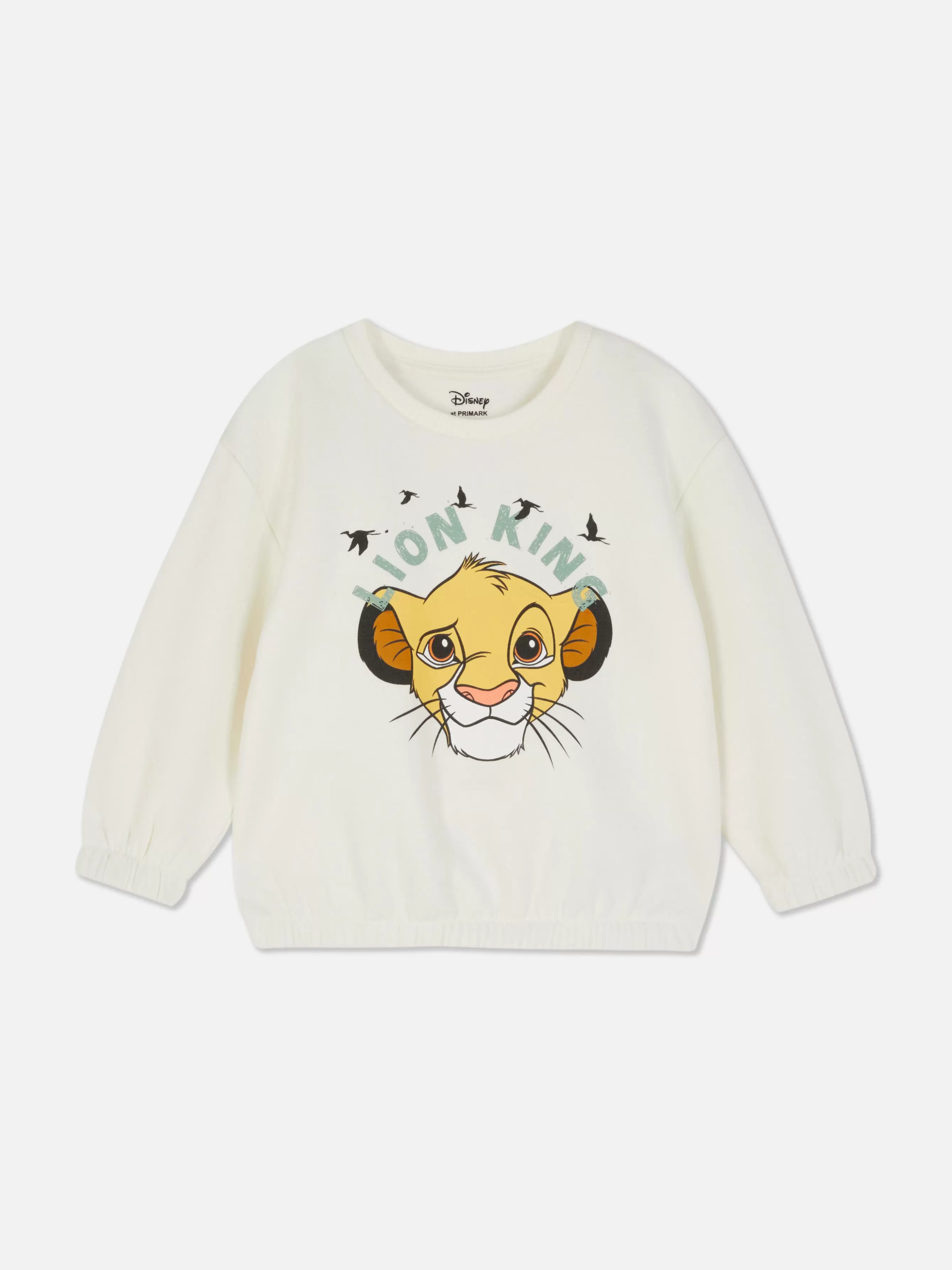 Sale Primark Sweat-shirt à Col Ras-du-cou Disney Le Roi Lion Simba Écru