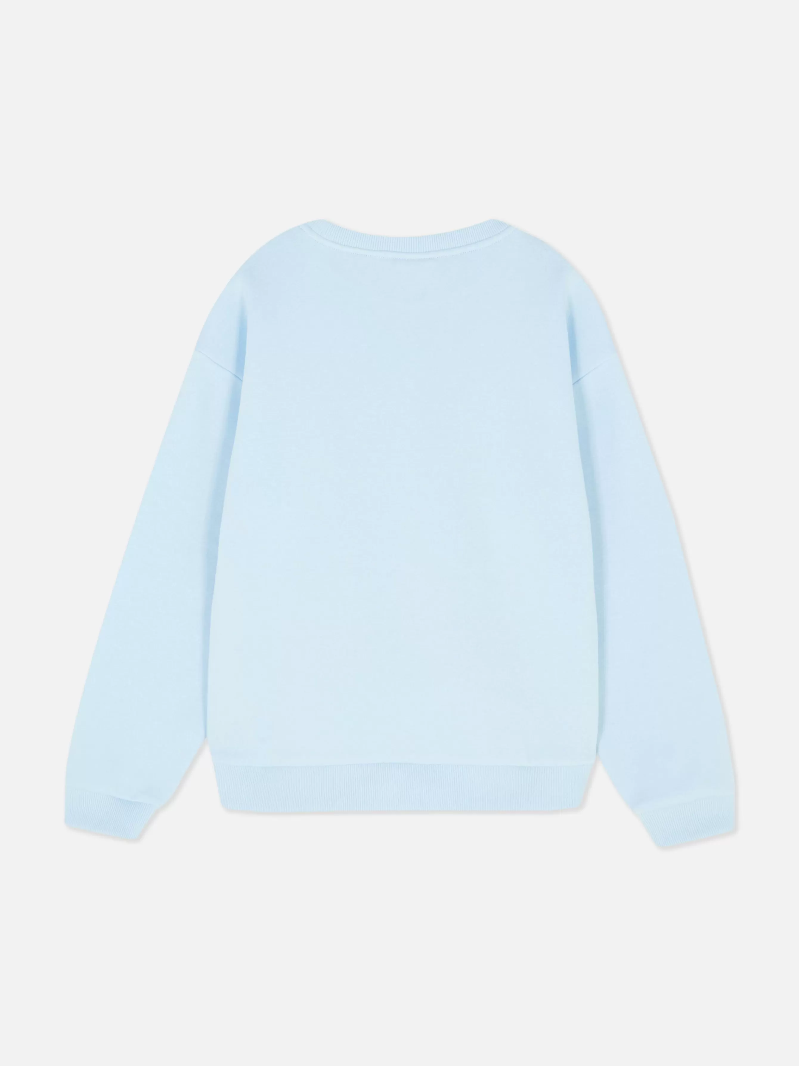 Store Primark Sweat-shirt à Col Ras-du-cou Disney Princesses Bleu clair