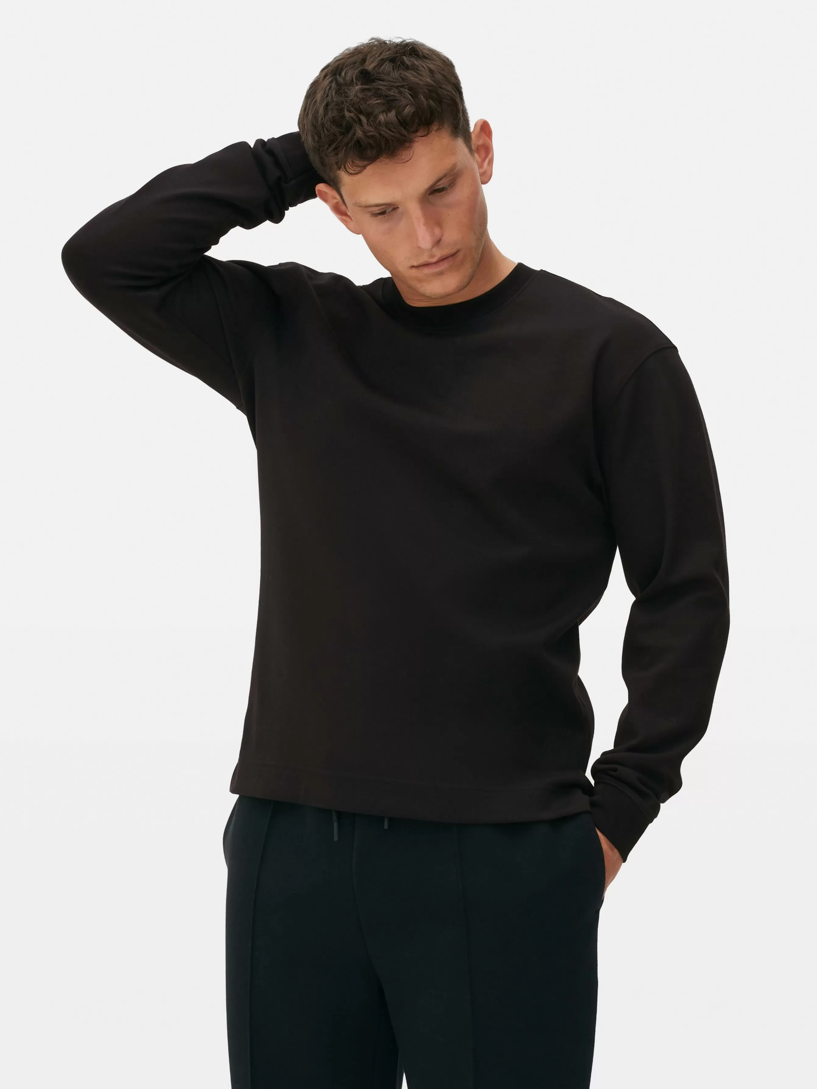 Best Sale Primark Sweat-shirt à Col Ras-du-cou Kem Noir