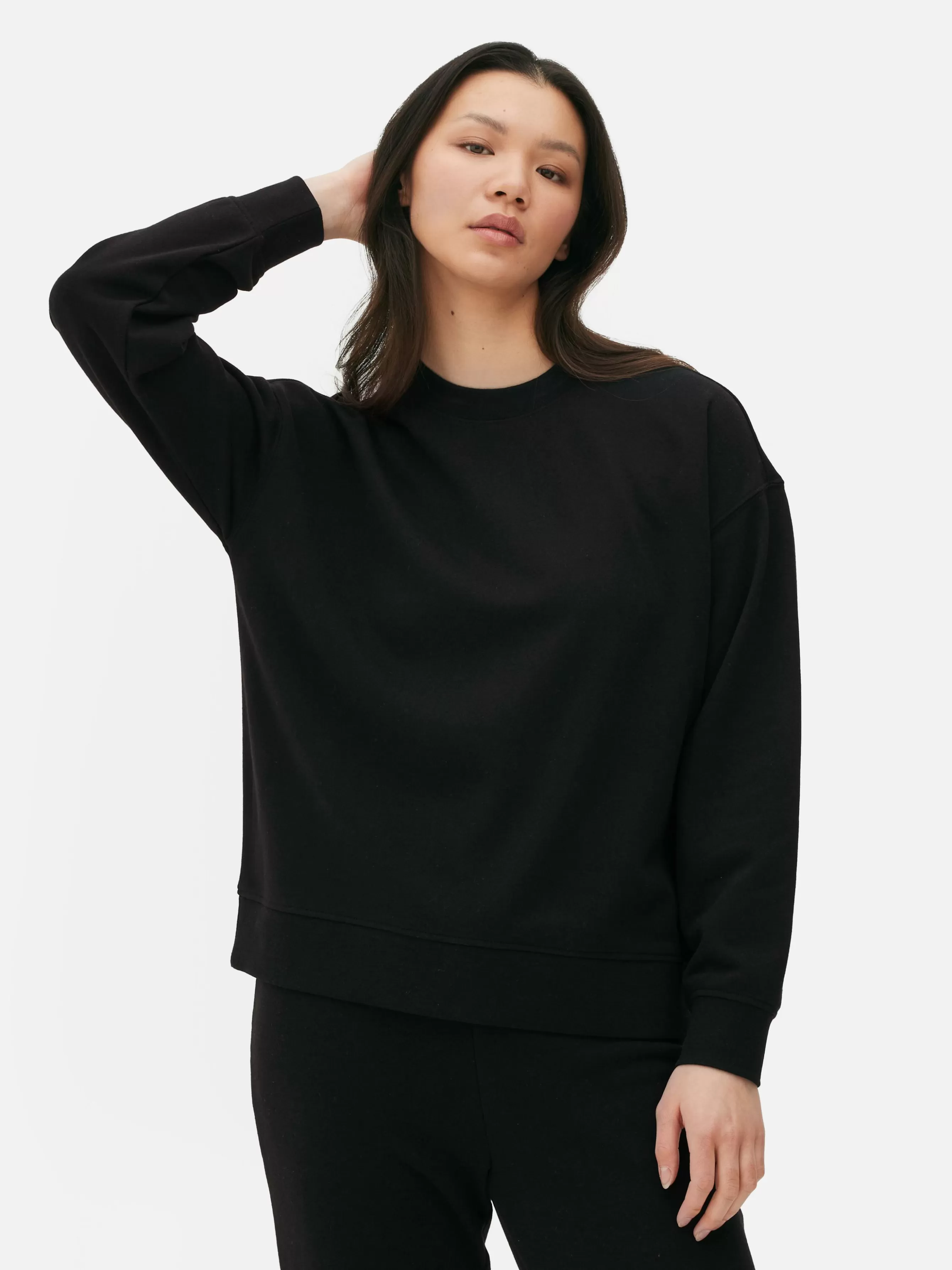 Discount Primark Sweat-shirt à Col Rond Noir