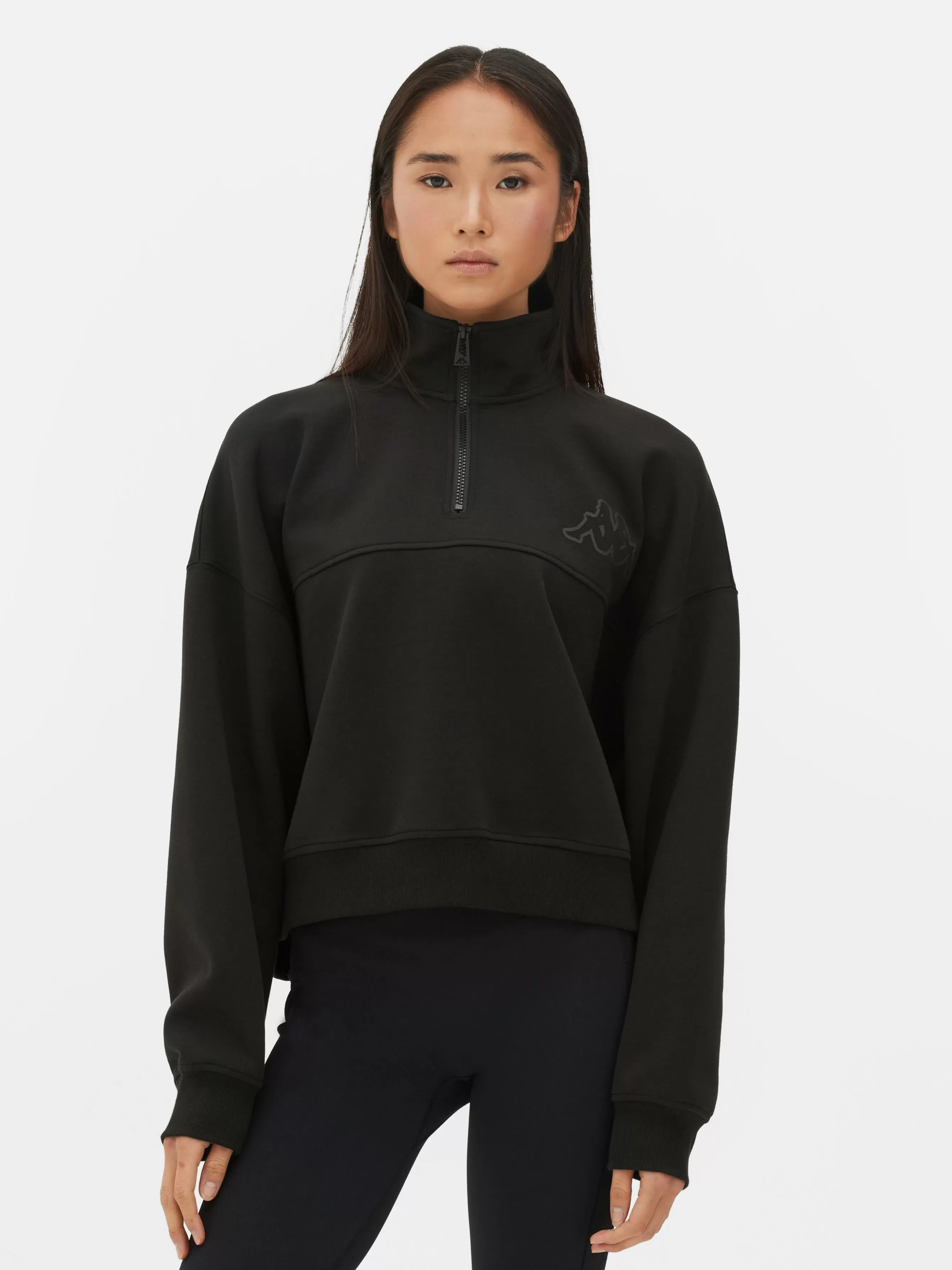 Best Sale Primark Sweat-shirt à Col Zippé Kappa X Noir