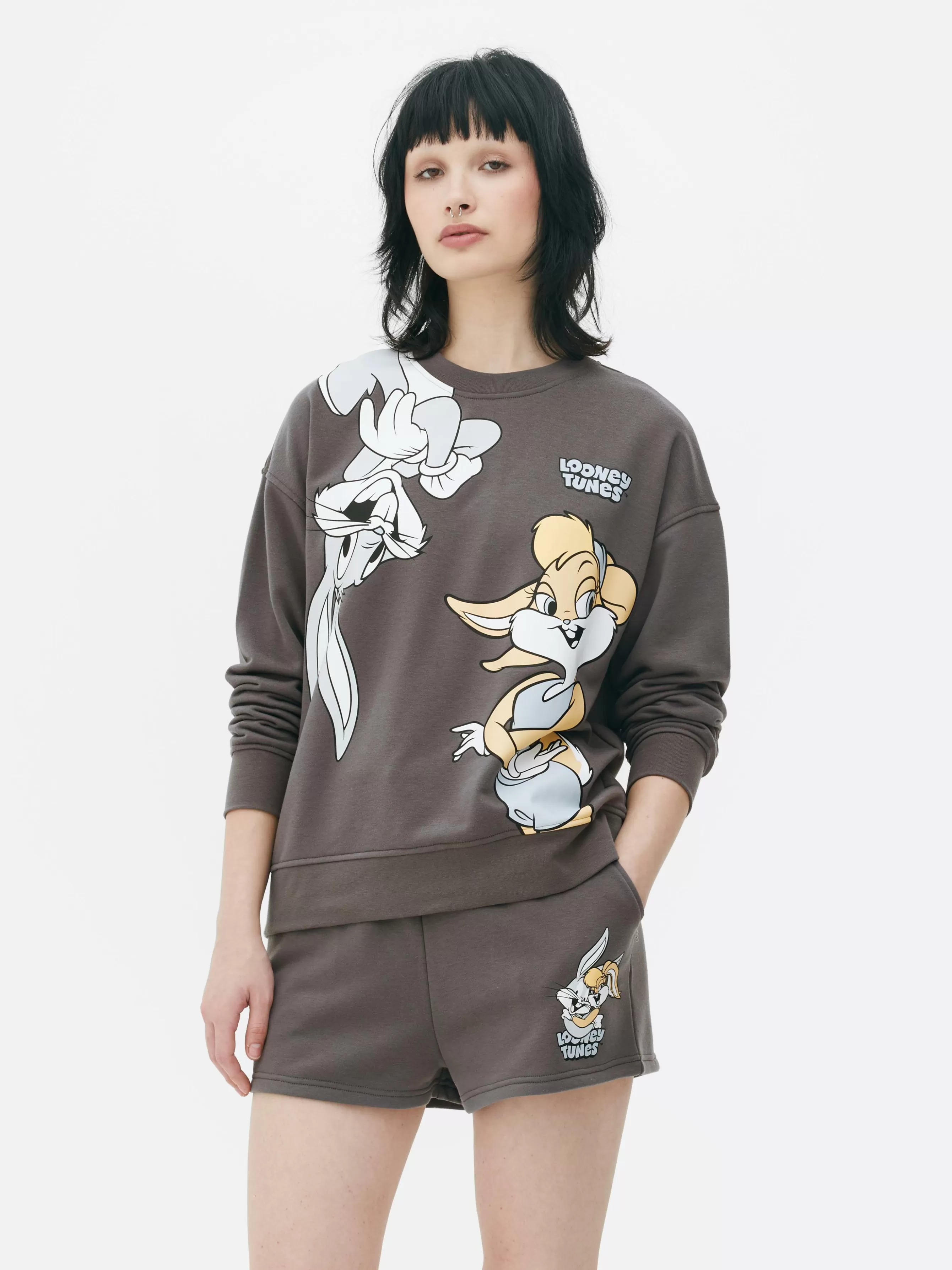 Cheap Primark Sweat-shirt à Coordonner Looney Tunes Bugs Bunny Anthracite