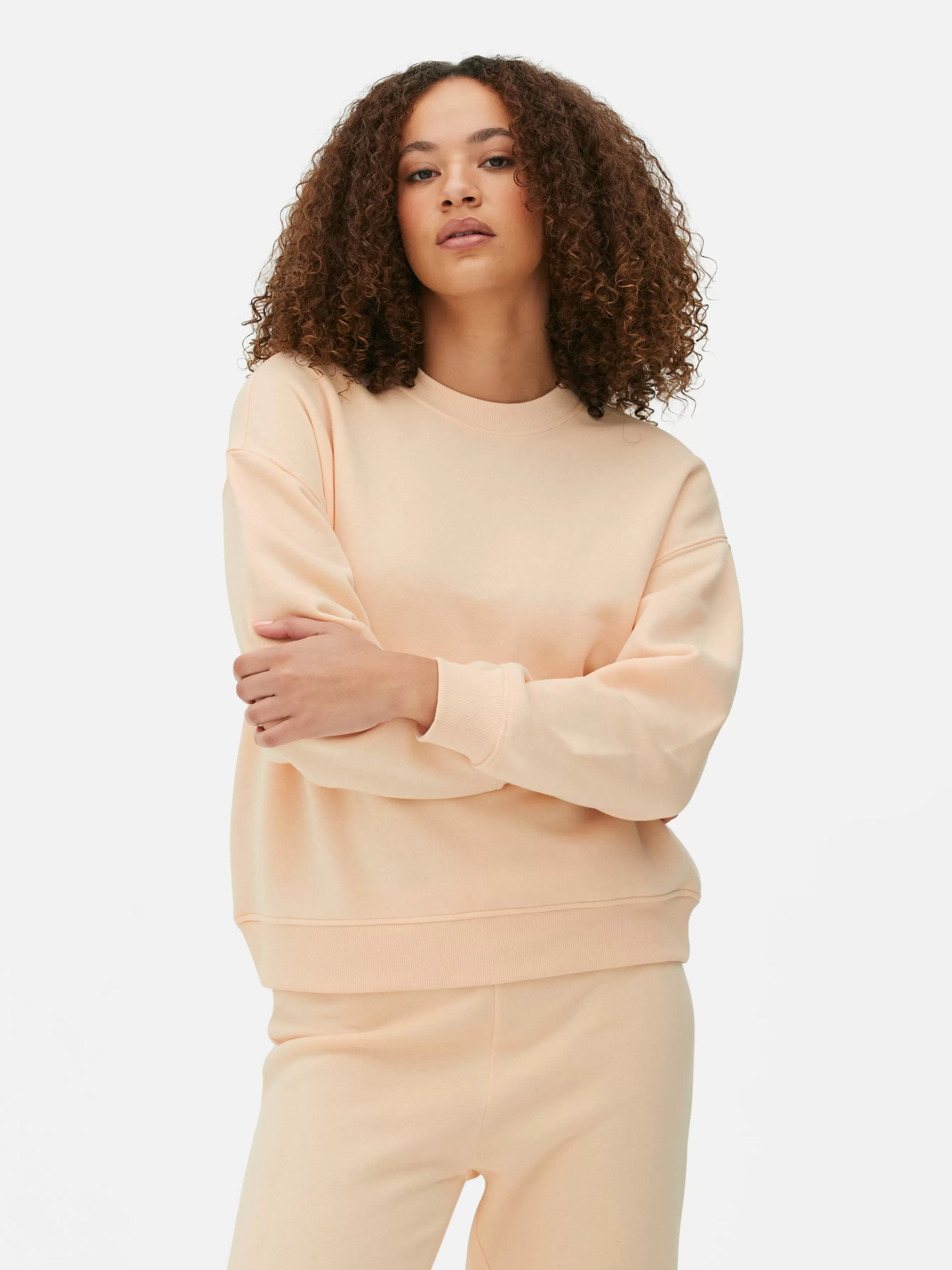 Sale Primark Sweat-shirt Col Ras-du-cou Essential Pêche