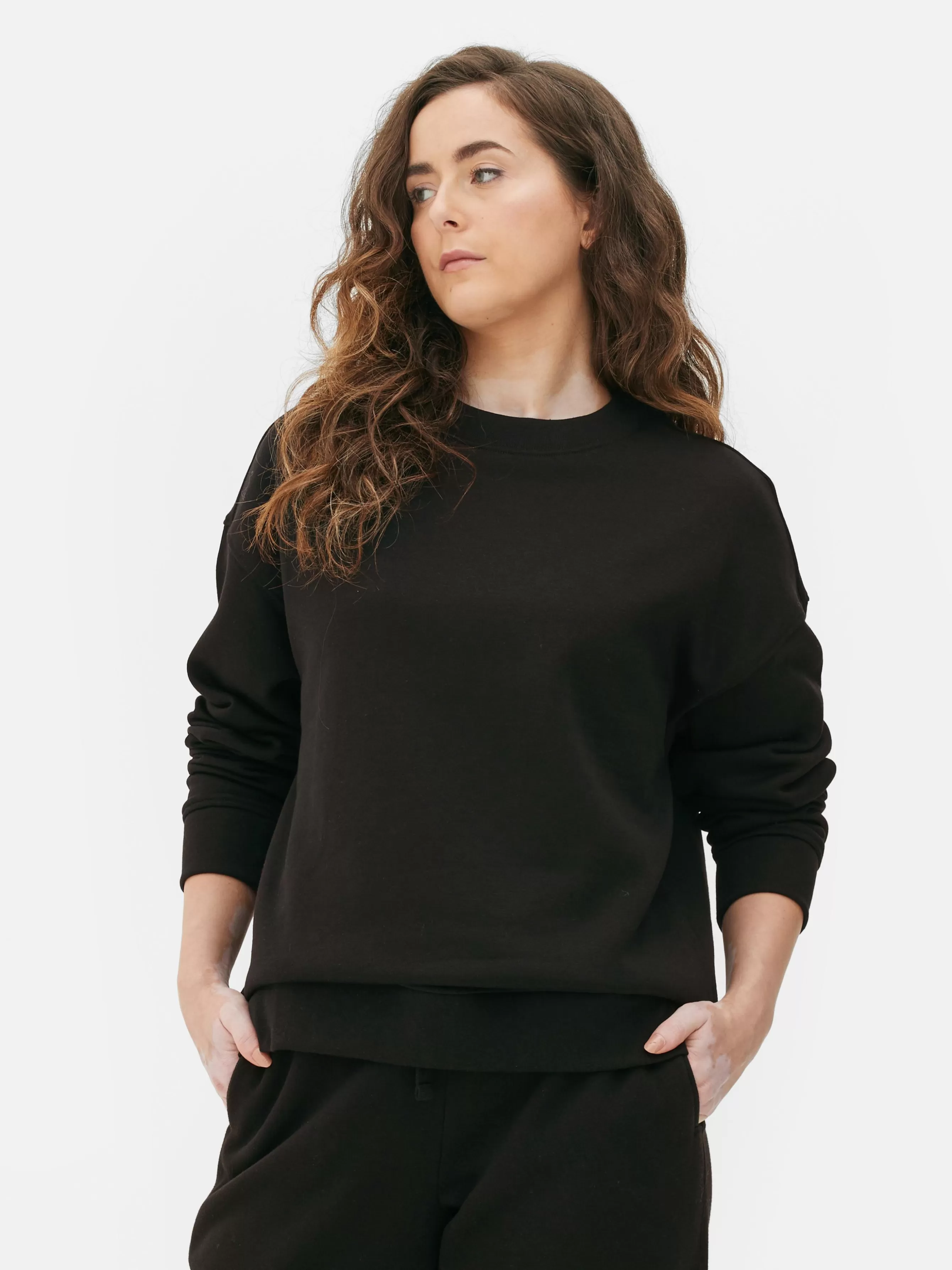 Store Primark Sweat-shirt Coupe Décontractée Noir