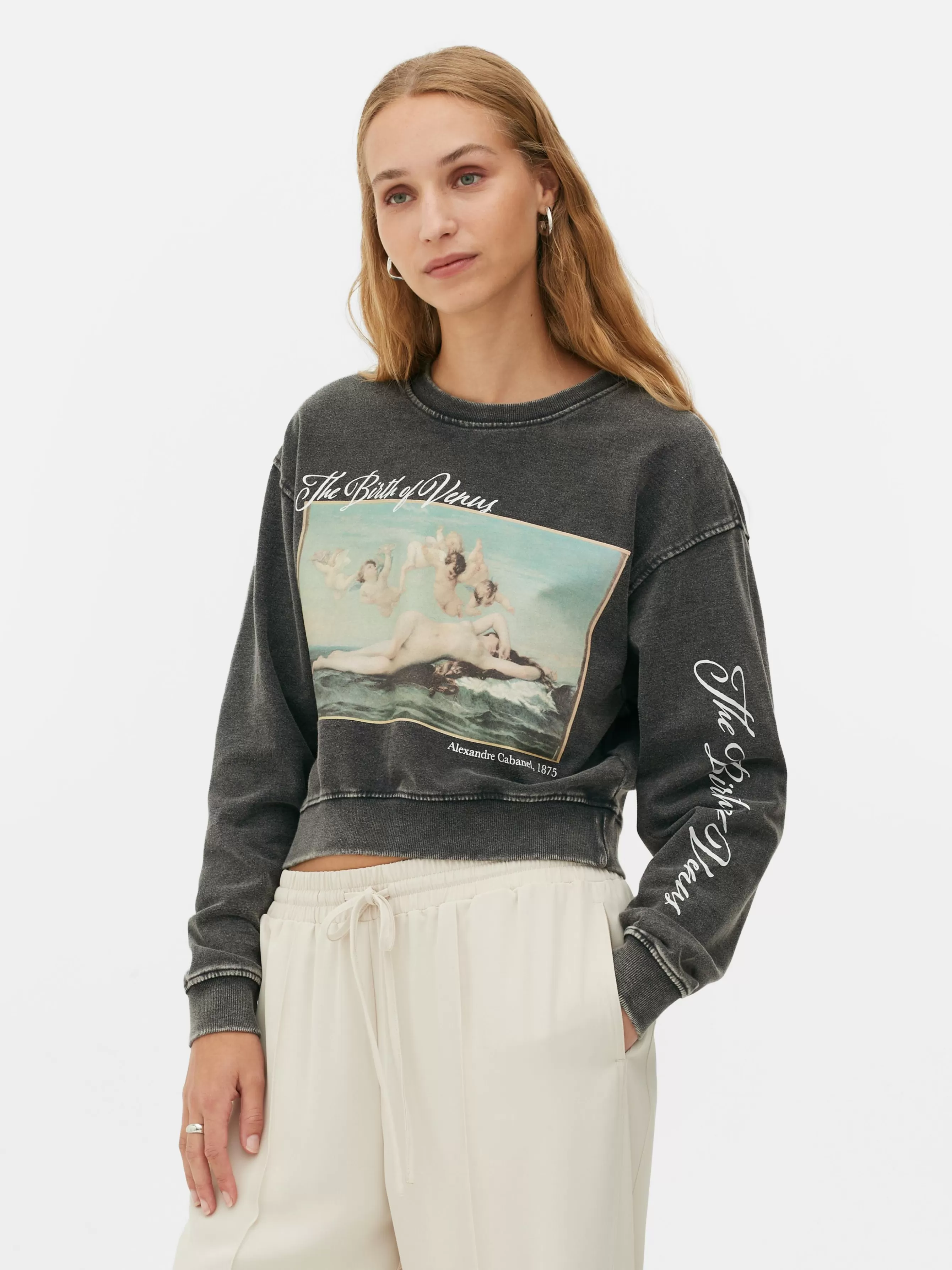 New Primark Sweat-shirt Court Alexandre Cabanel Anthracite