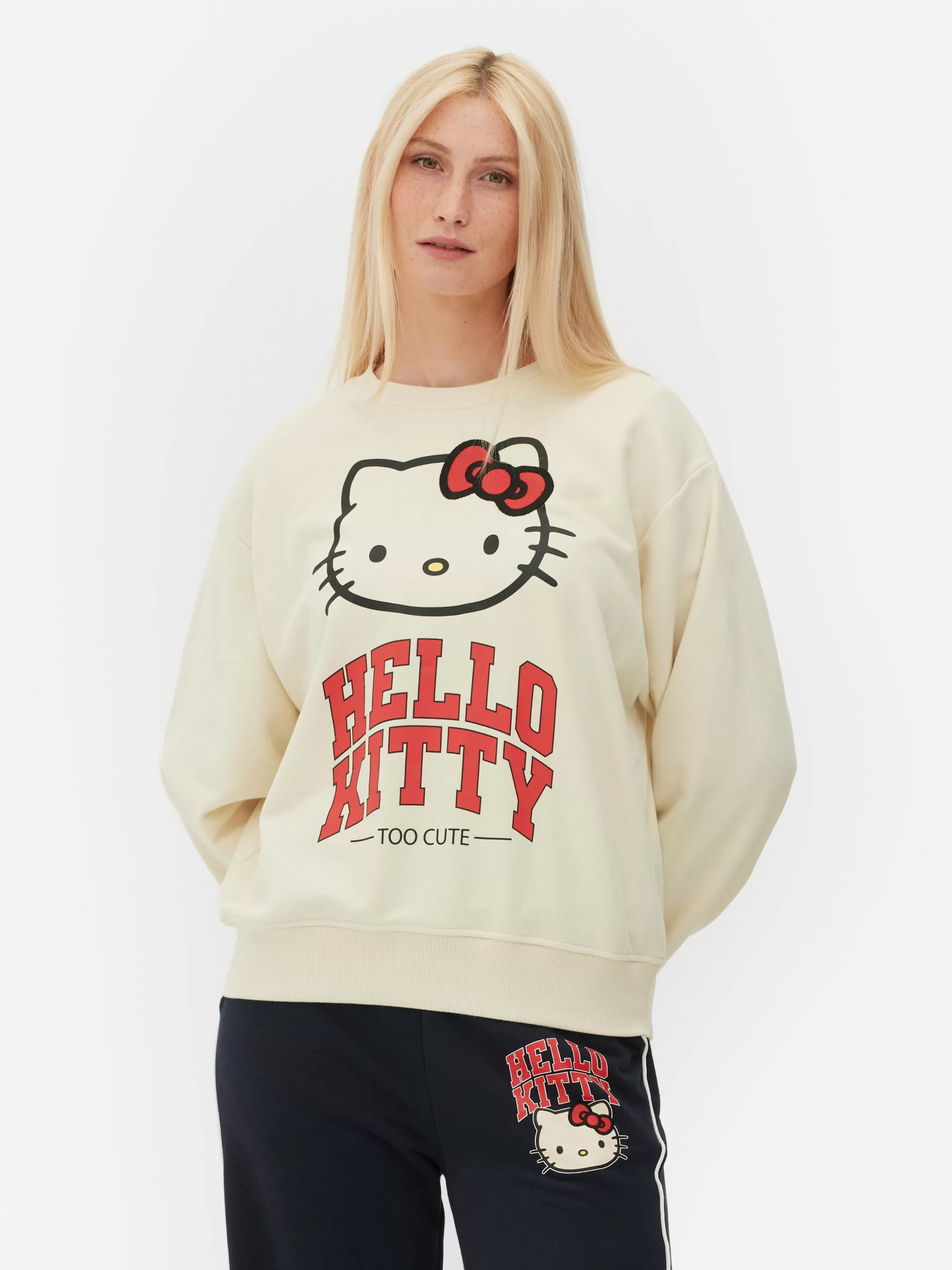 Cheap Primark Sweat-shirt De Sport Graphique Hello Kitty Crème