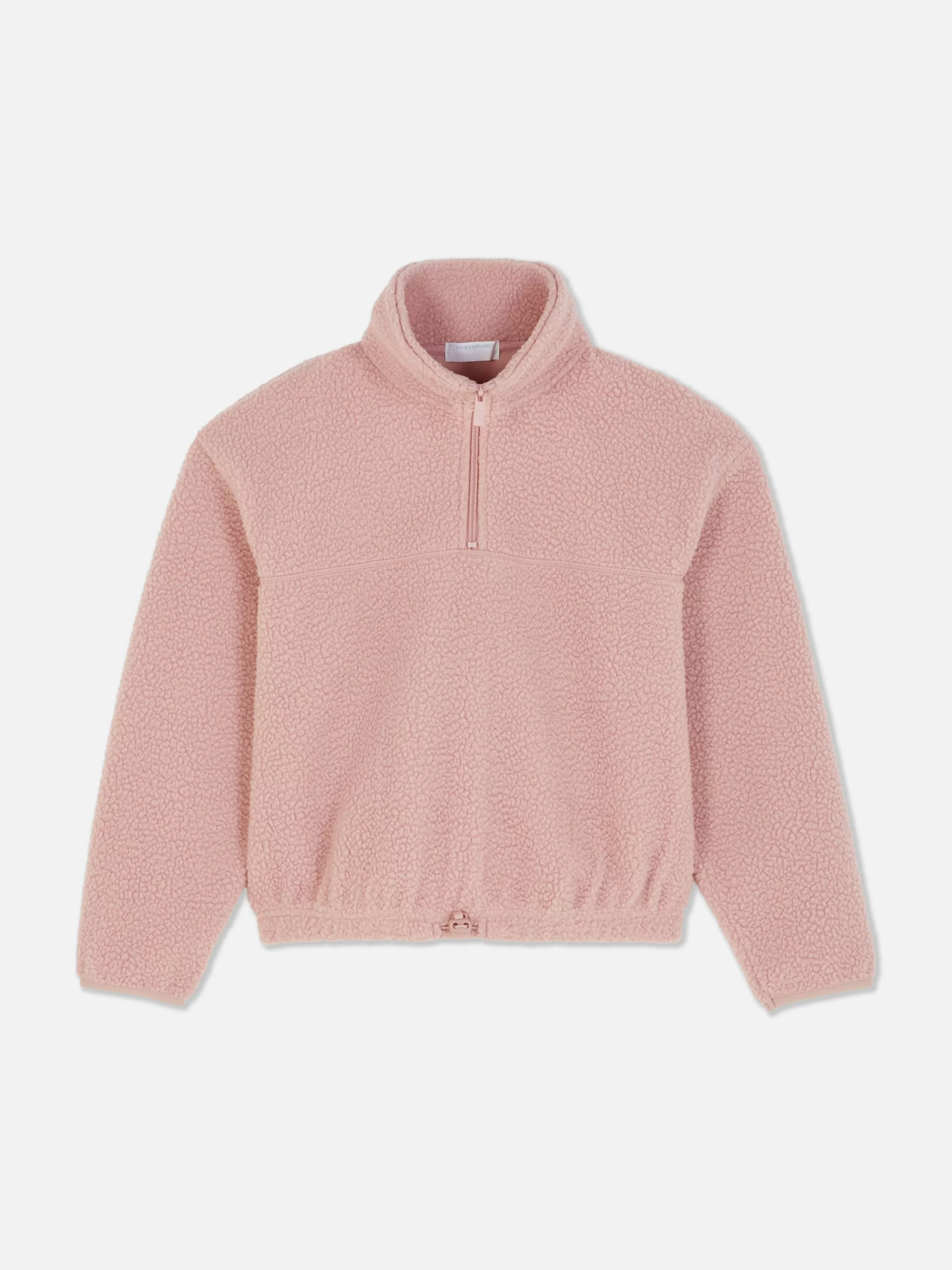 Sale Primark Sweat-shirt Demi-zippé En Molleton Rose