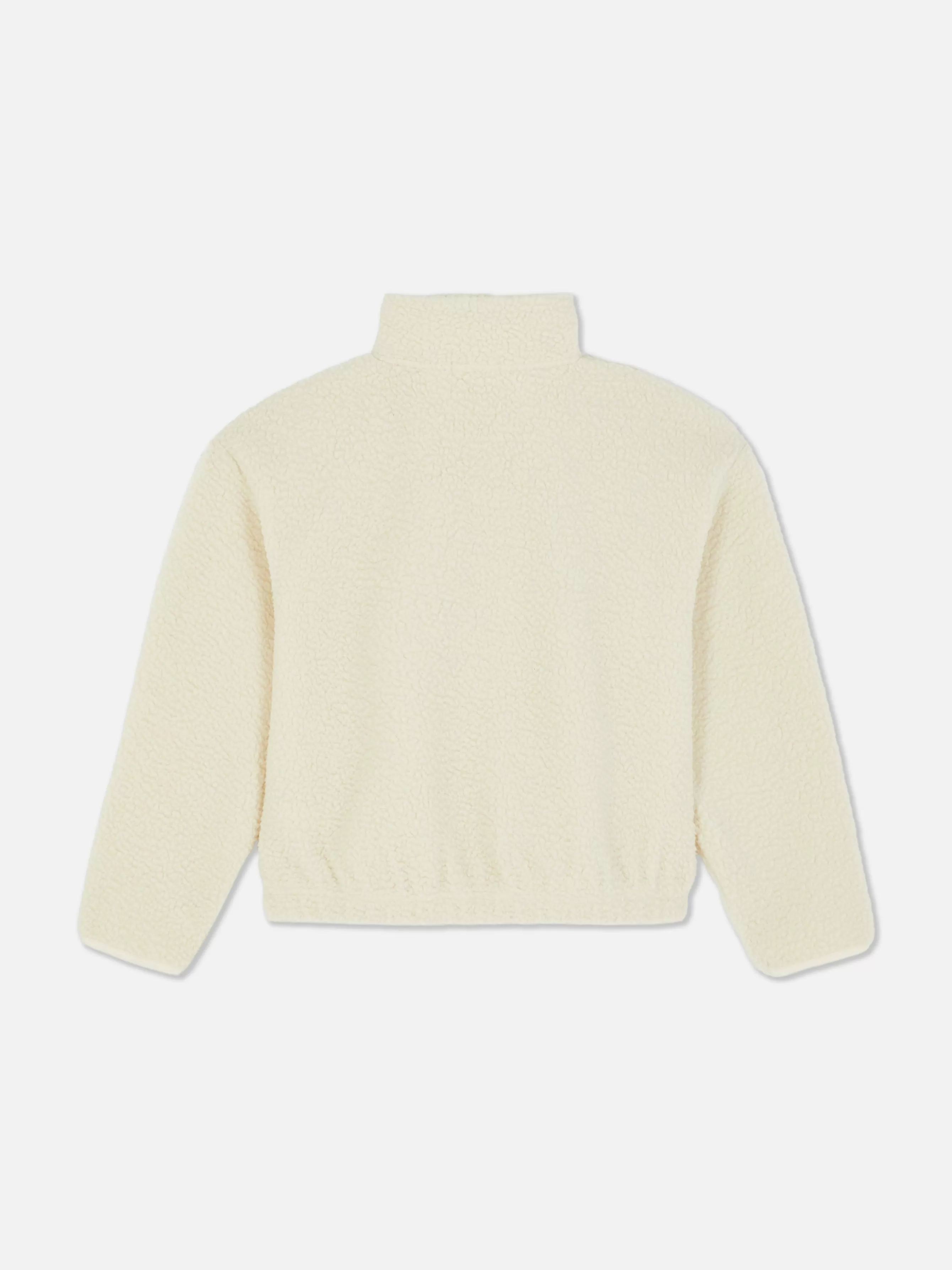 Outlet Primark Sweat-shirt Demi-zippé En Molleton Écru