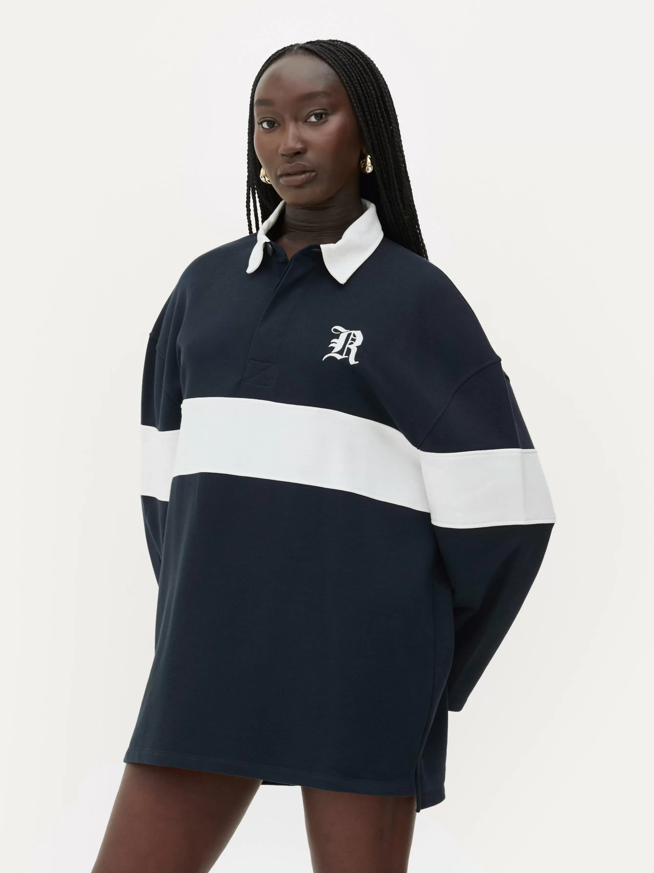 Fashion Primark Sweat-shirt Façon Polo Oversize Rita Ora Bleu marine