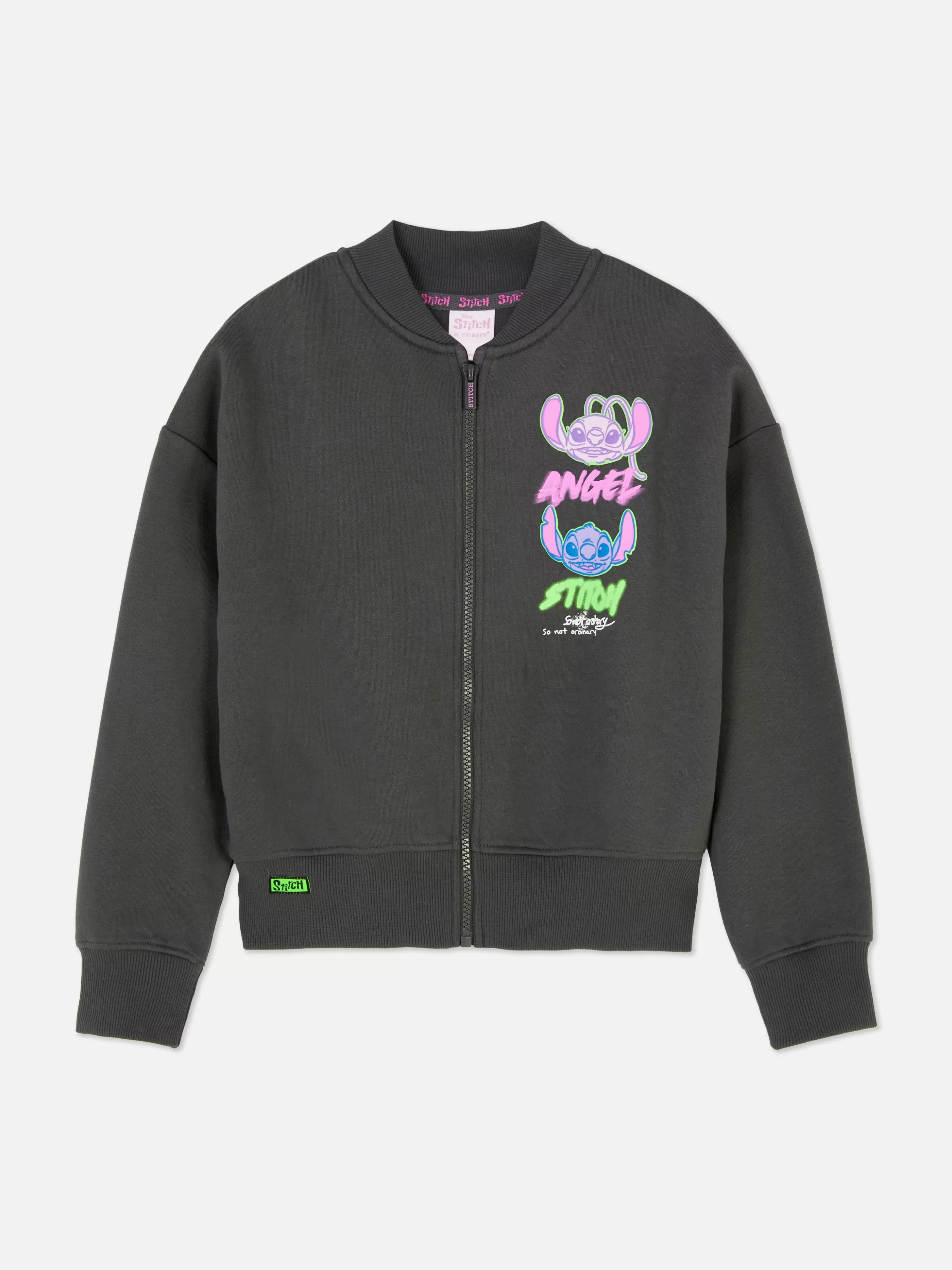 Best Primark Sweat-shirt Graffiti Disney Lilo & Stitch Angel Anthracite