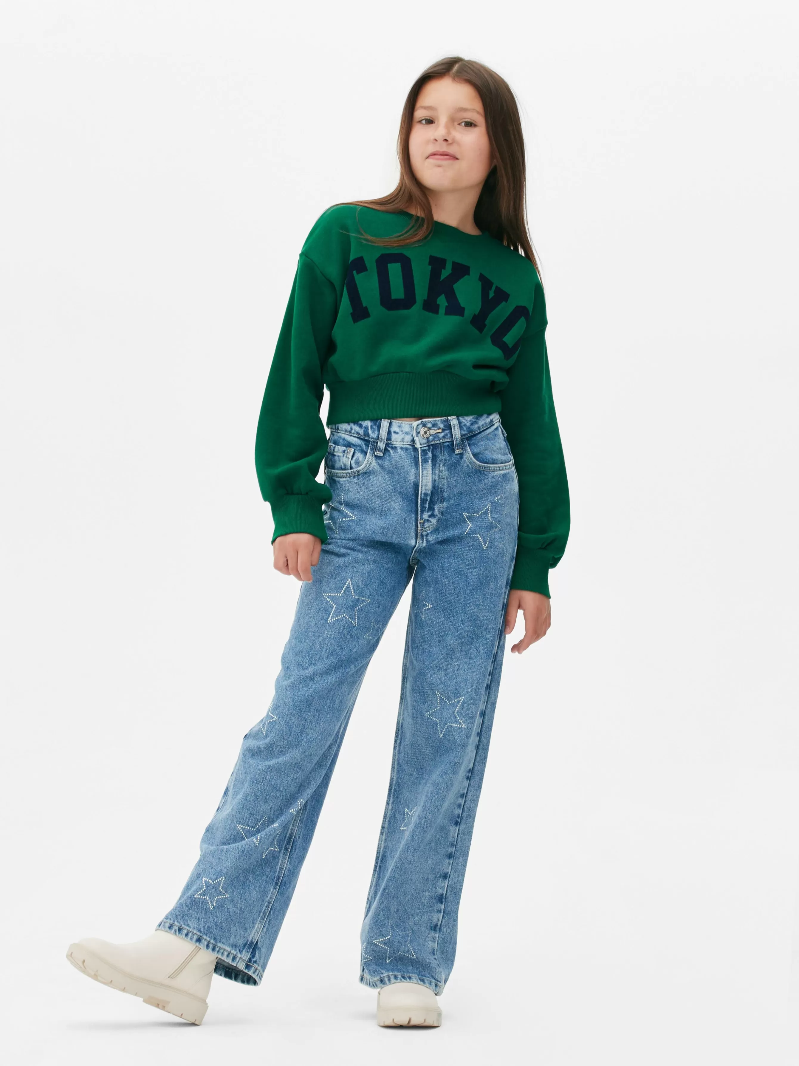 Cheap Primark Sweat-shirt Graphique Tokyo Vert