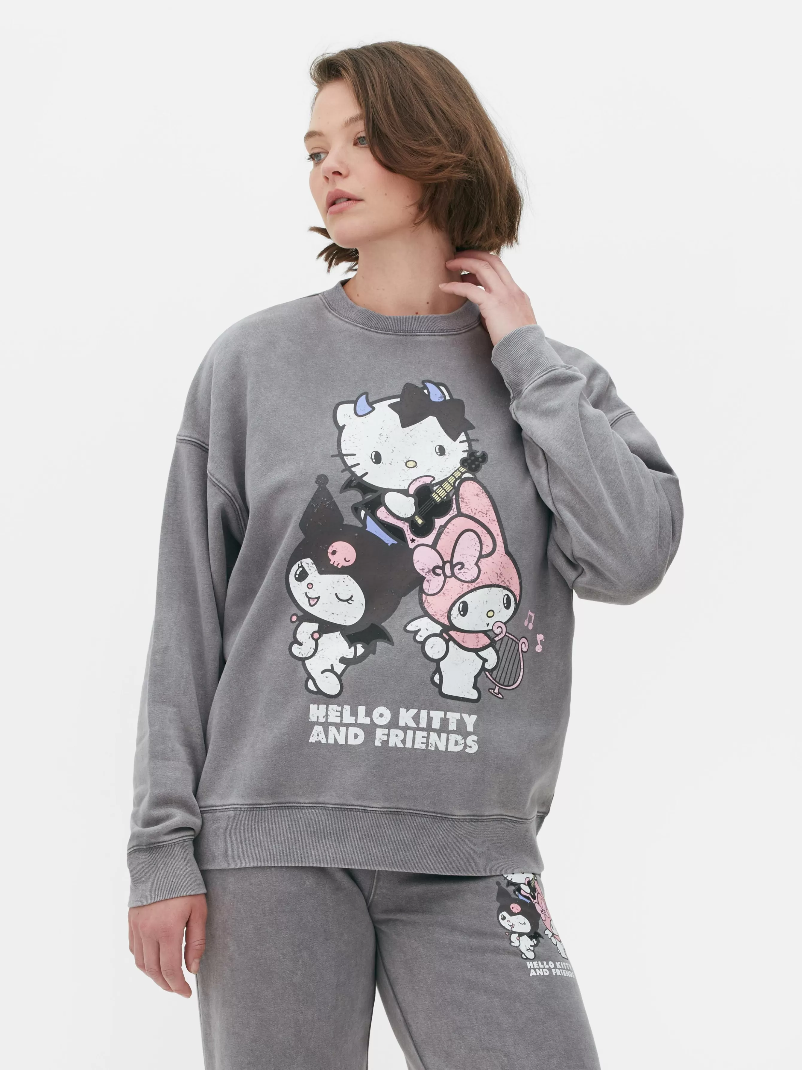 Best Primark Sweat-shirt Hello Kitty And Friends à Coordonner Anthracite