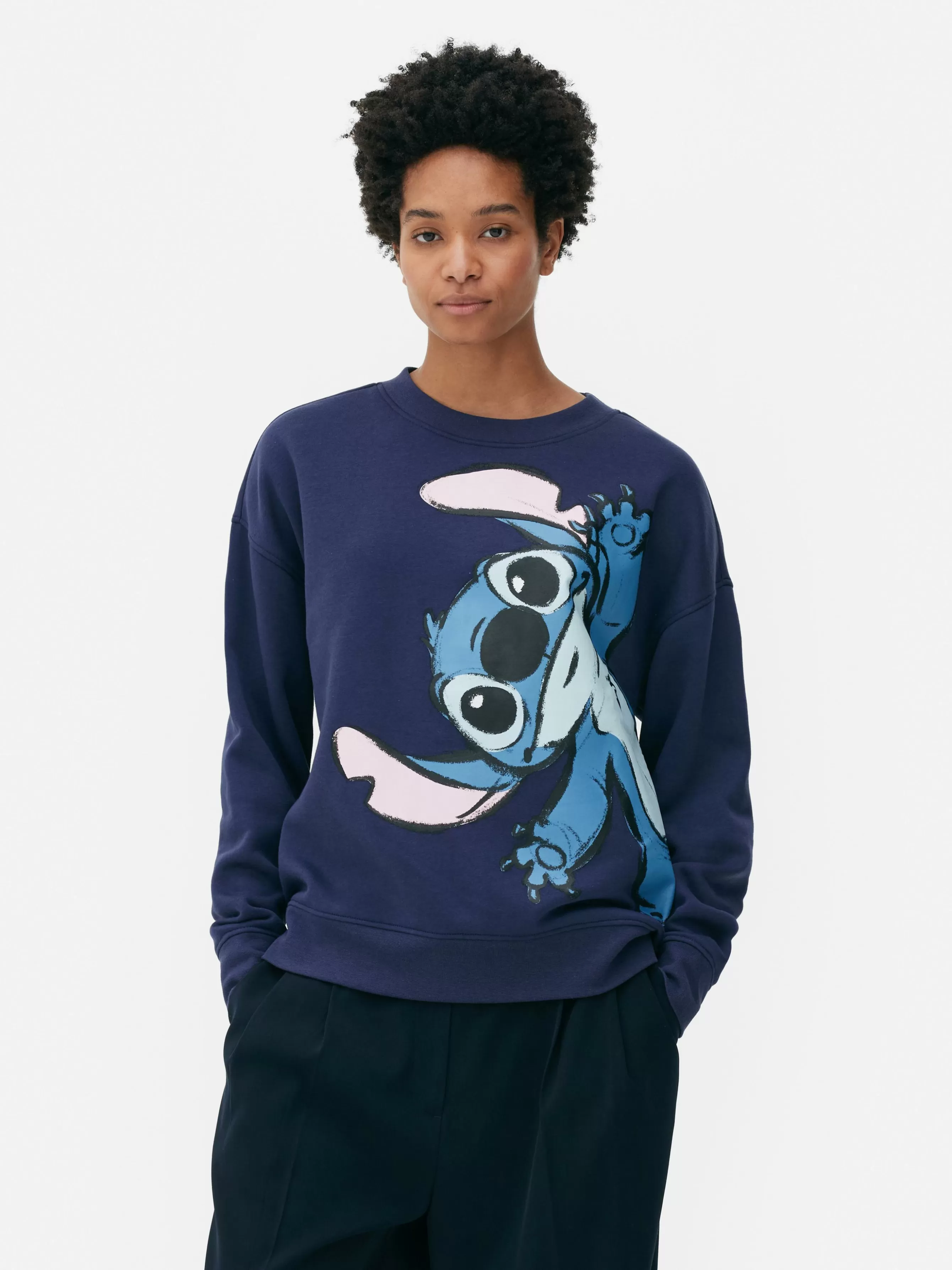 Cheap Primark Sweat-shirt Large Disney Stitch Bleu marine