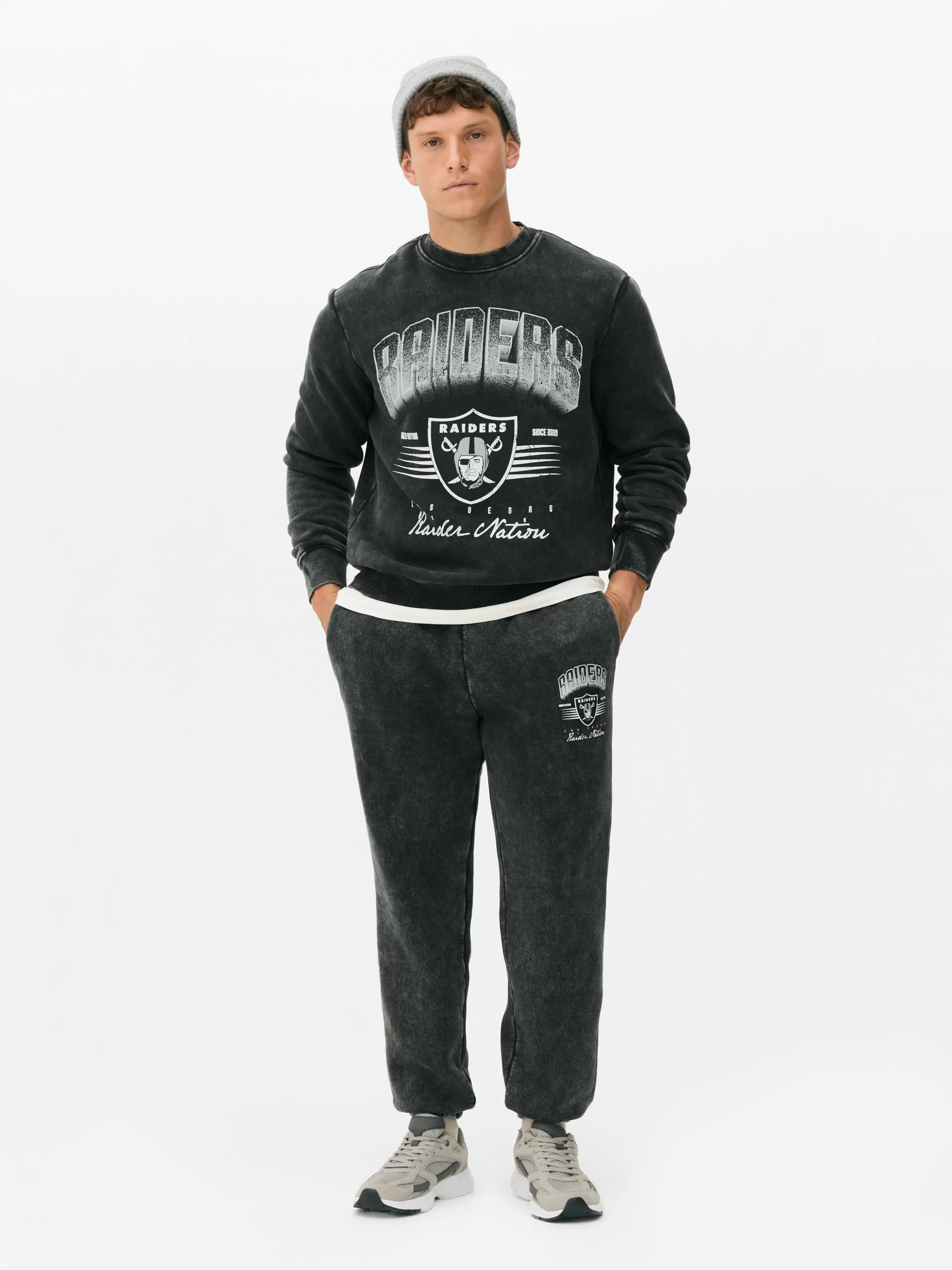 Store Primark Sweat-shirt NFL Las Vegas Raiders à Coordonner Anthracite