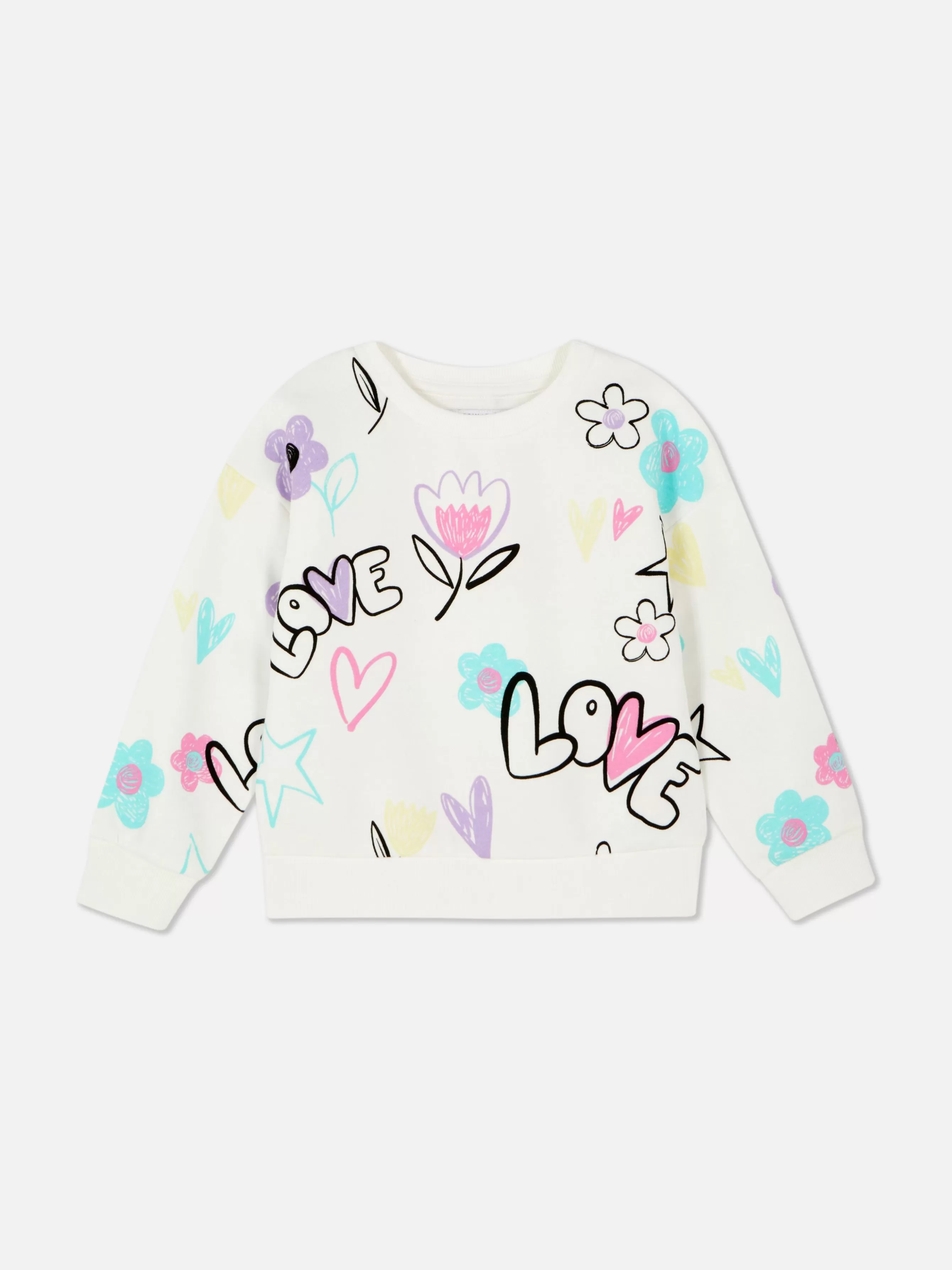 Store Primark Sweat-shirt Ras Du Cou Graphique Multicolore