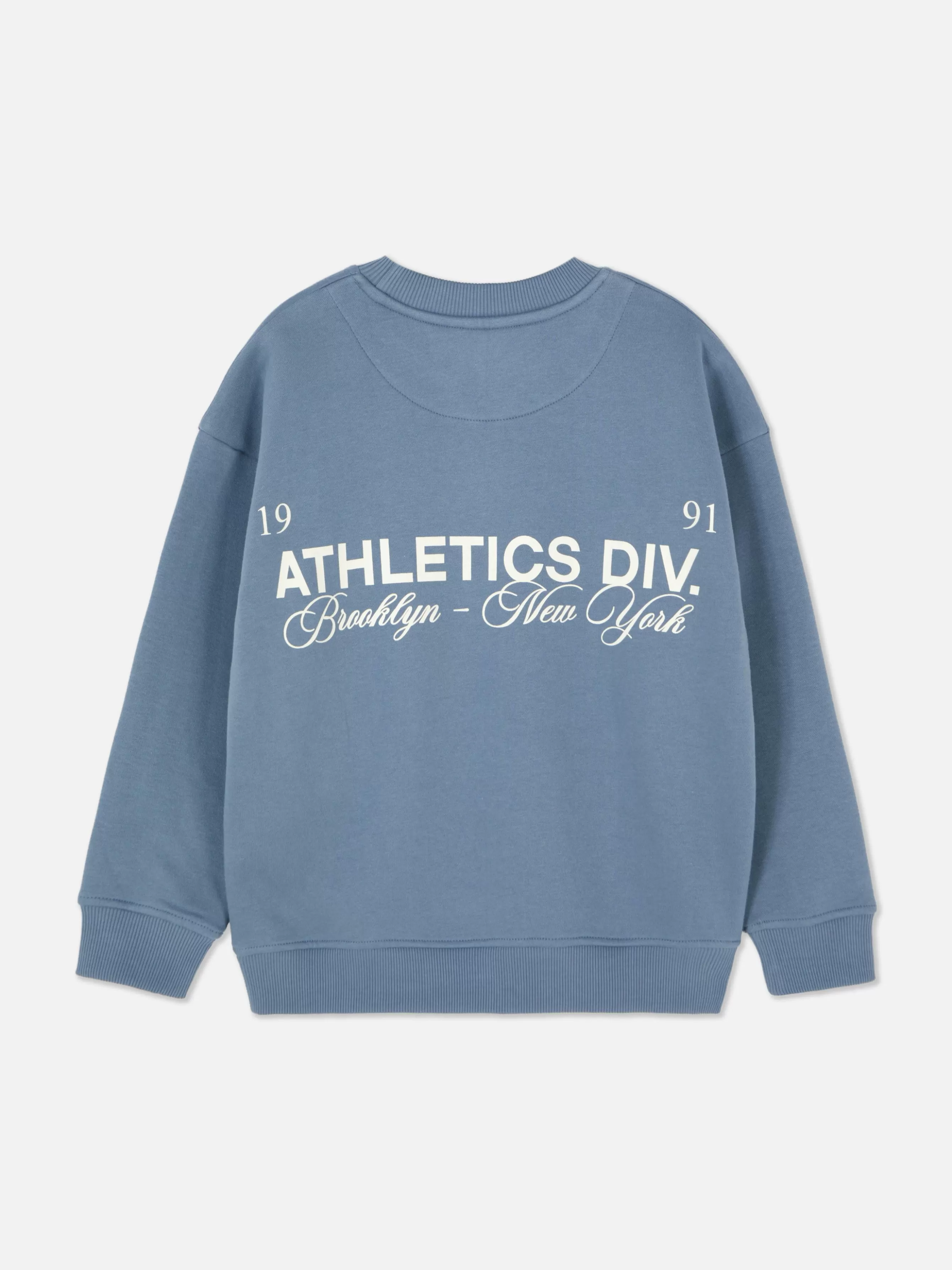 Best Sale Primark Sweat-shirt Ras Du Cou Graphique Bleu