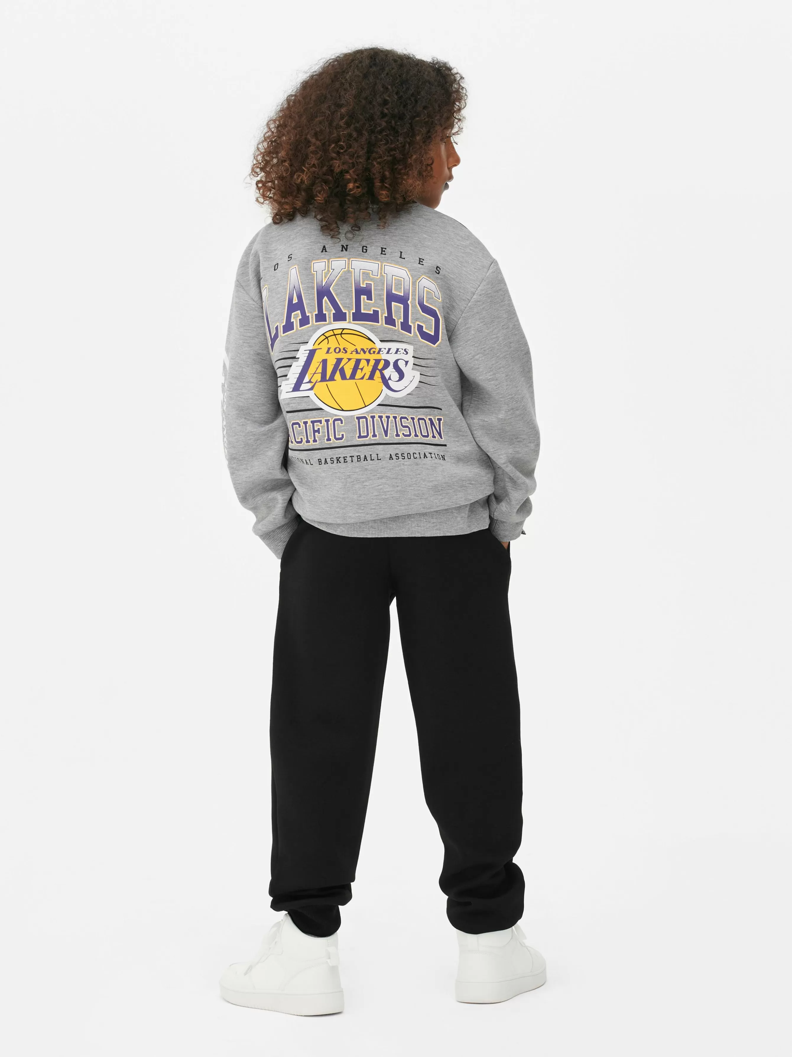 Fashion Primark Sweat-shirt Zippé NBA Los Angeles Lakers Noir/Blanc