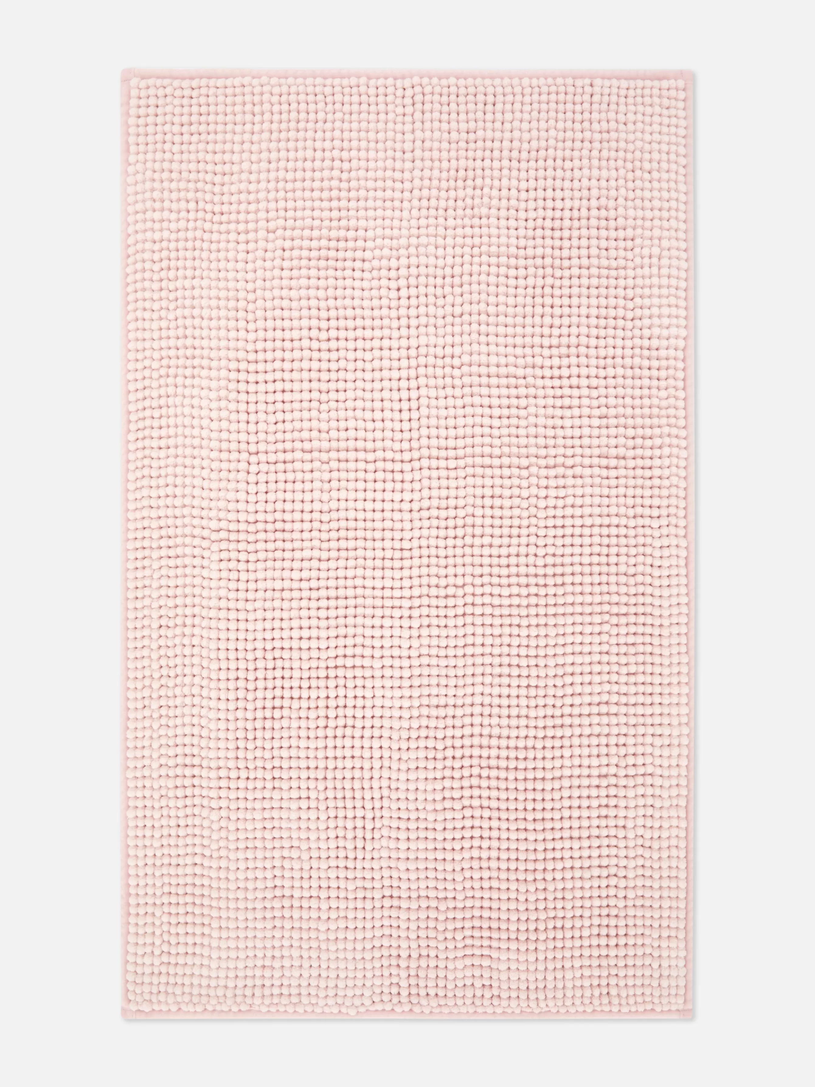 Cheap Primark Tapis De Bain En Maille Chenille Rose poudré