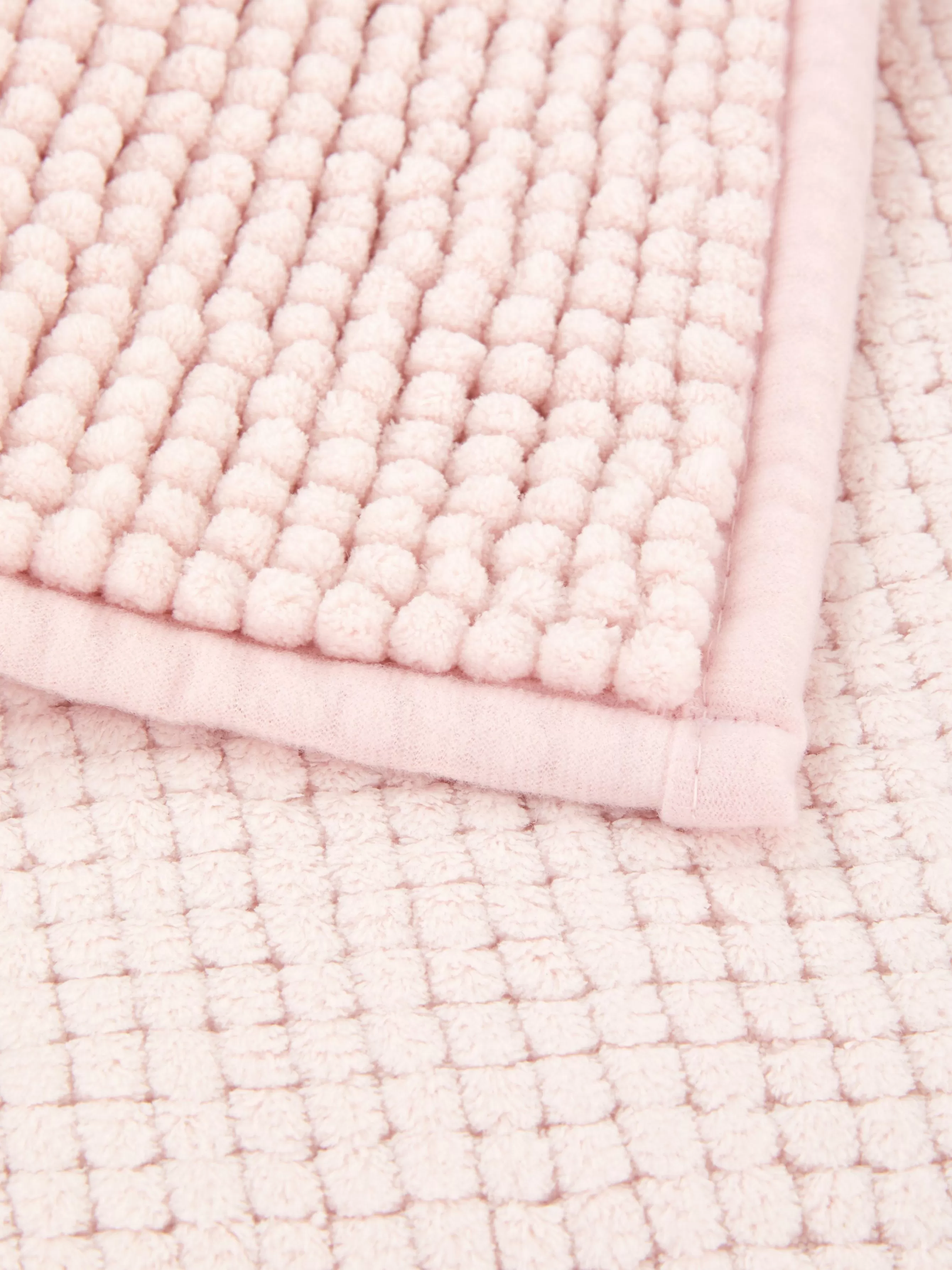 Cheap Primark Tapis De Bain En Maille Chenille Rose poudré