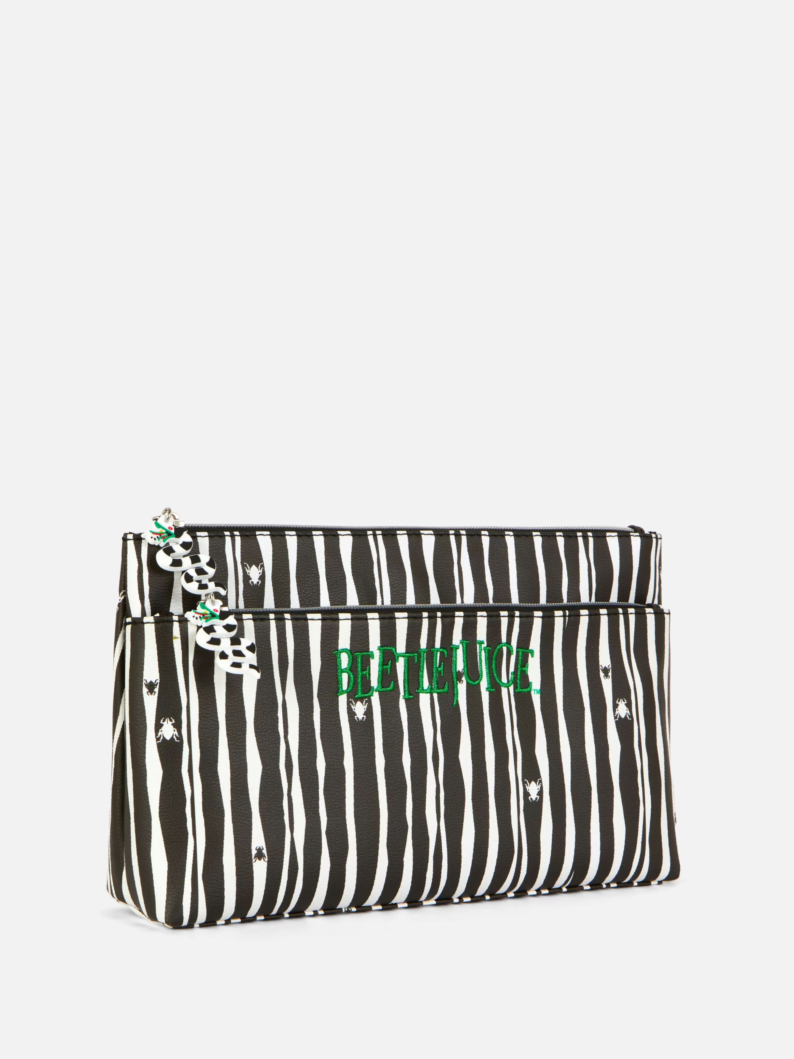 Flash Sale Primark Trousse Maquillage à Rayures Beetlejuice Noir/Blanc