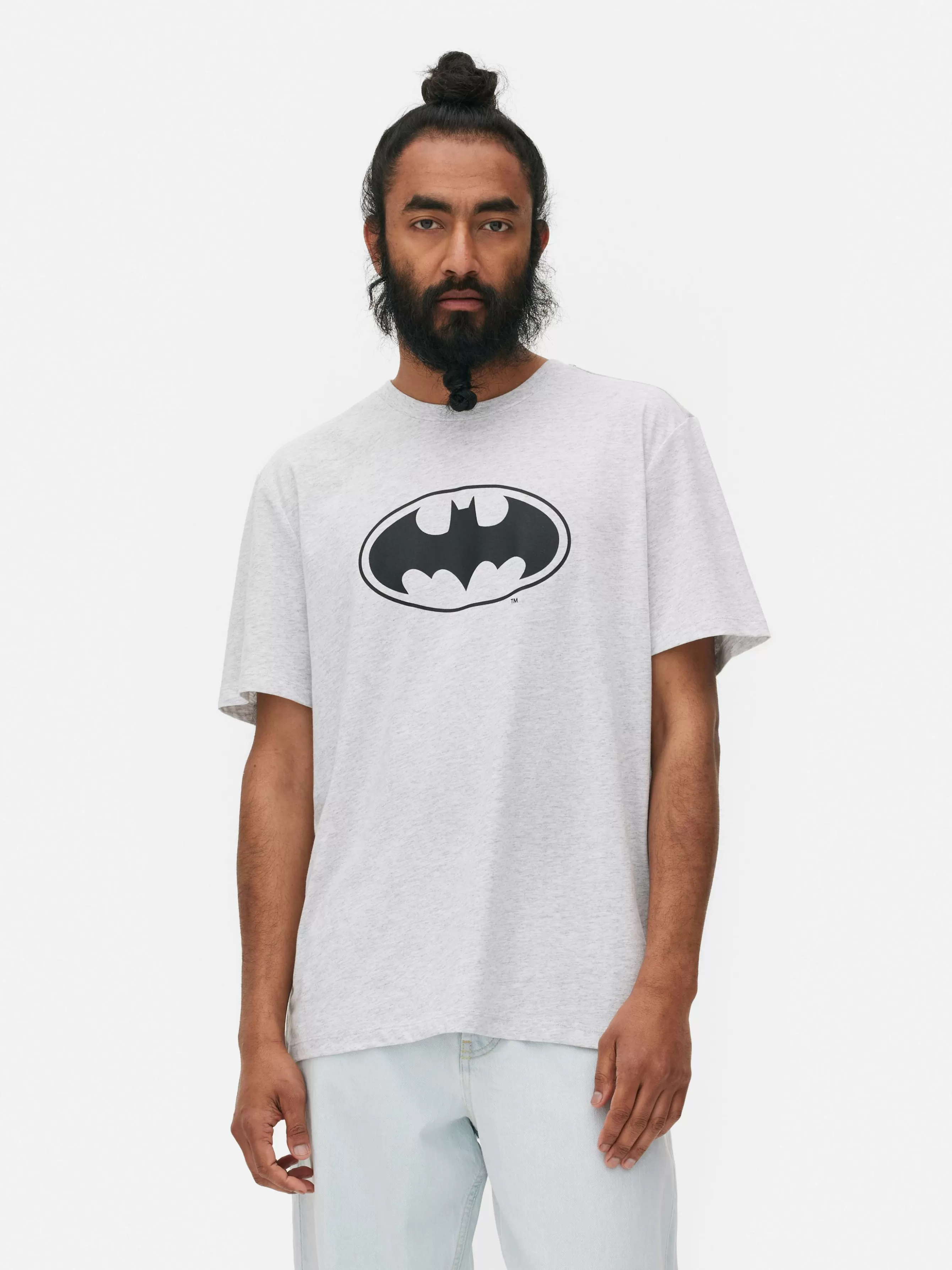 Cheap Primark T-shirt à Logo Batman Gris chiné