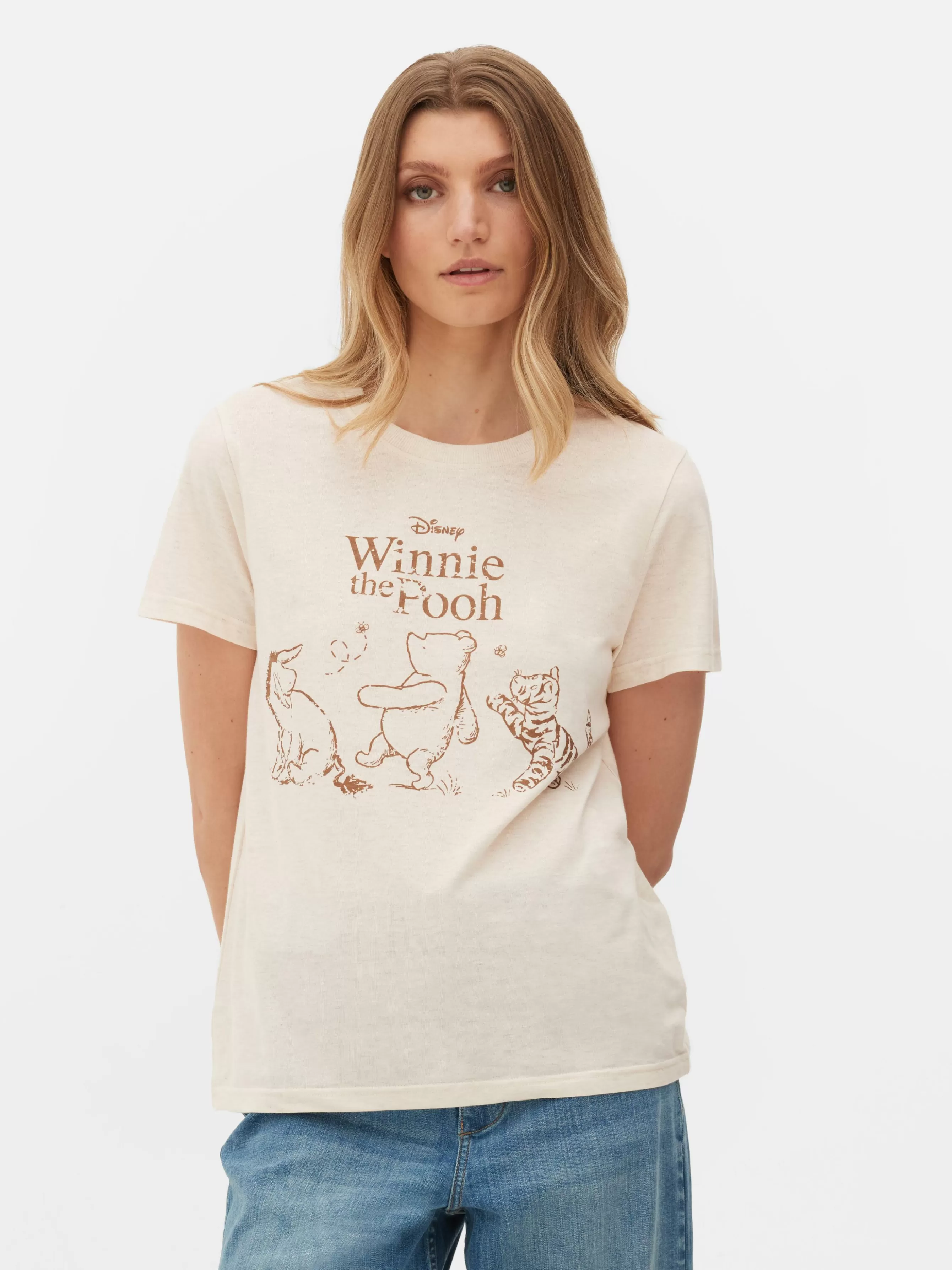 Best Sale Primark T-shirt à Manches Courtes Disney Winnie L'ourson Écru