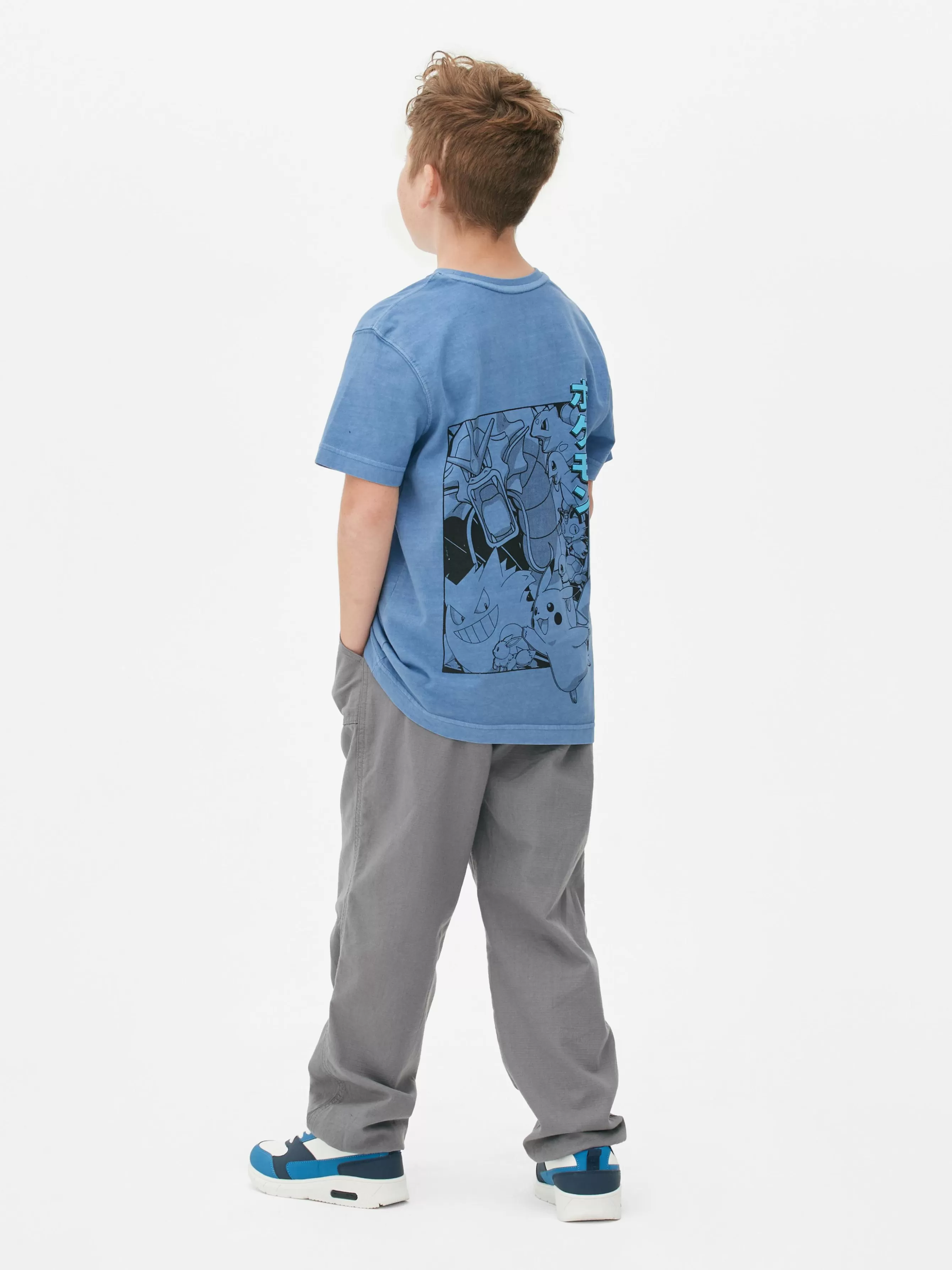 Sale Primark T-shirt à Manches Courtes Pokémon Bleu