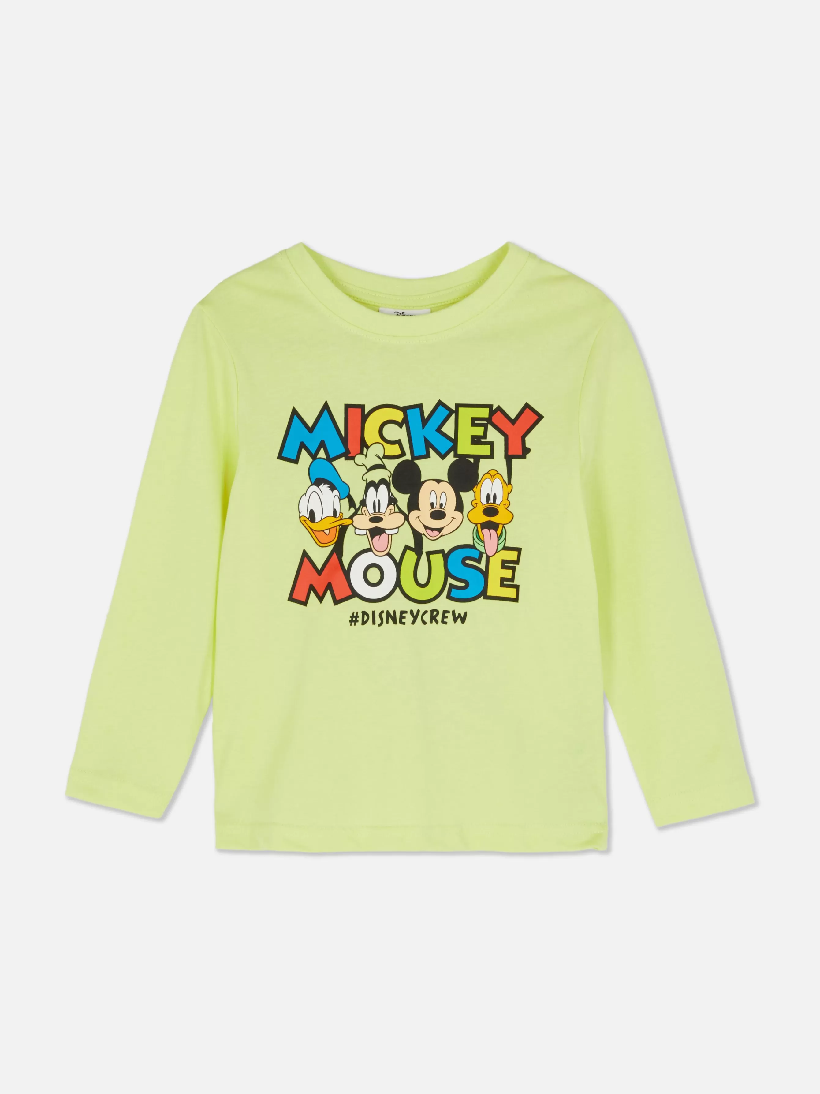 Clearance Primark T-shirt à Manches Longues Disney Mickey Mouse & Friends Jaune