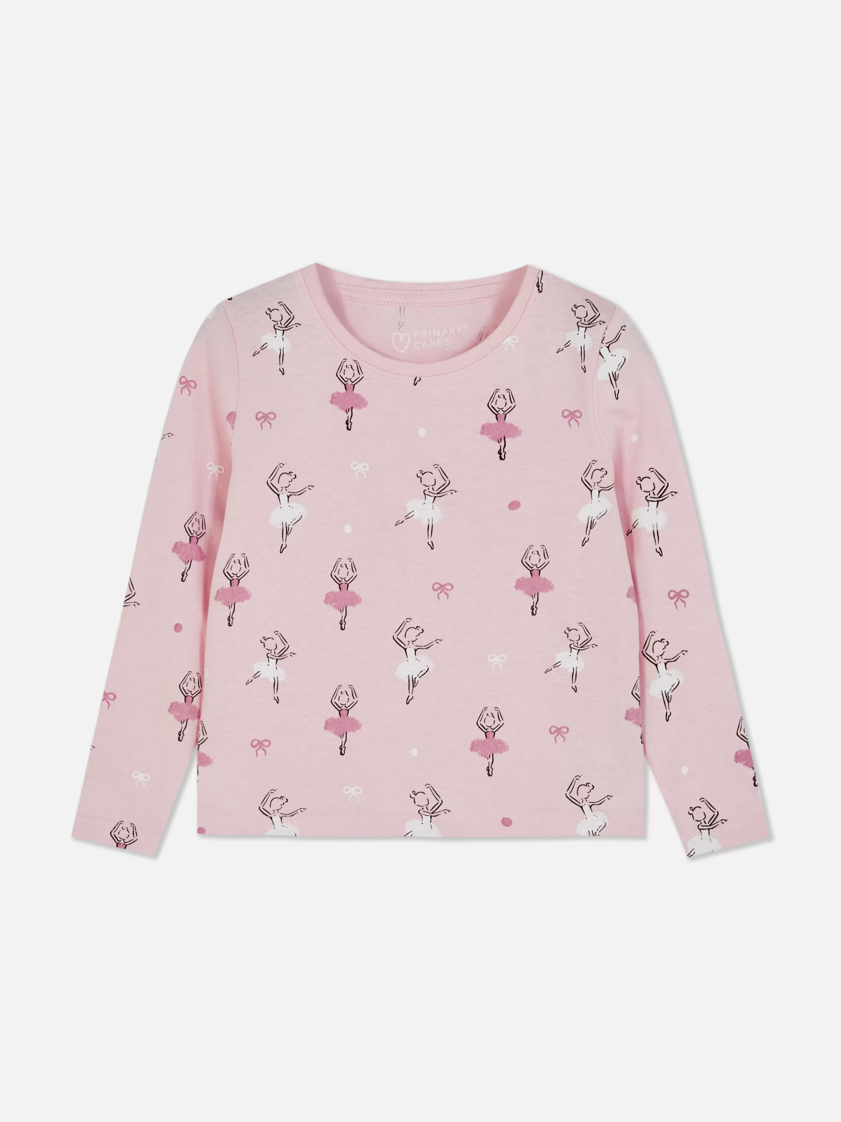 Discount Primark T-shirt à Manches Longues Et Motif Ballet Rose