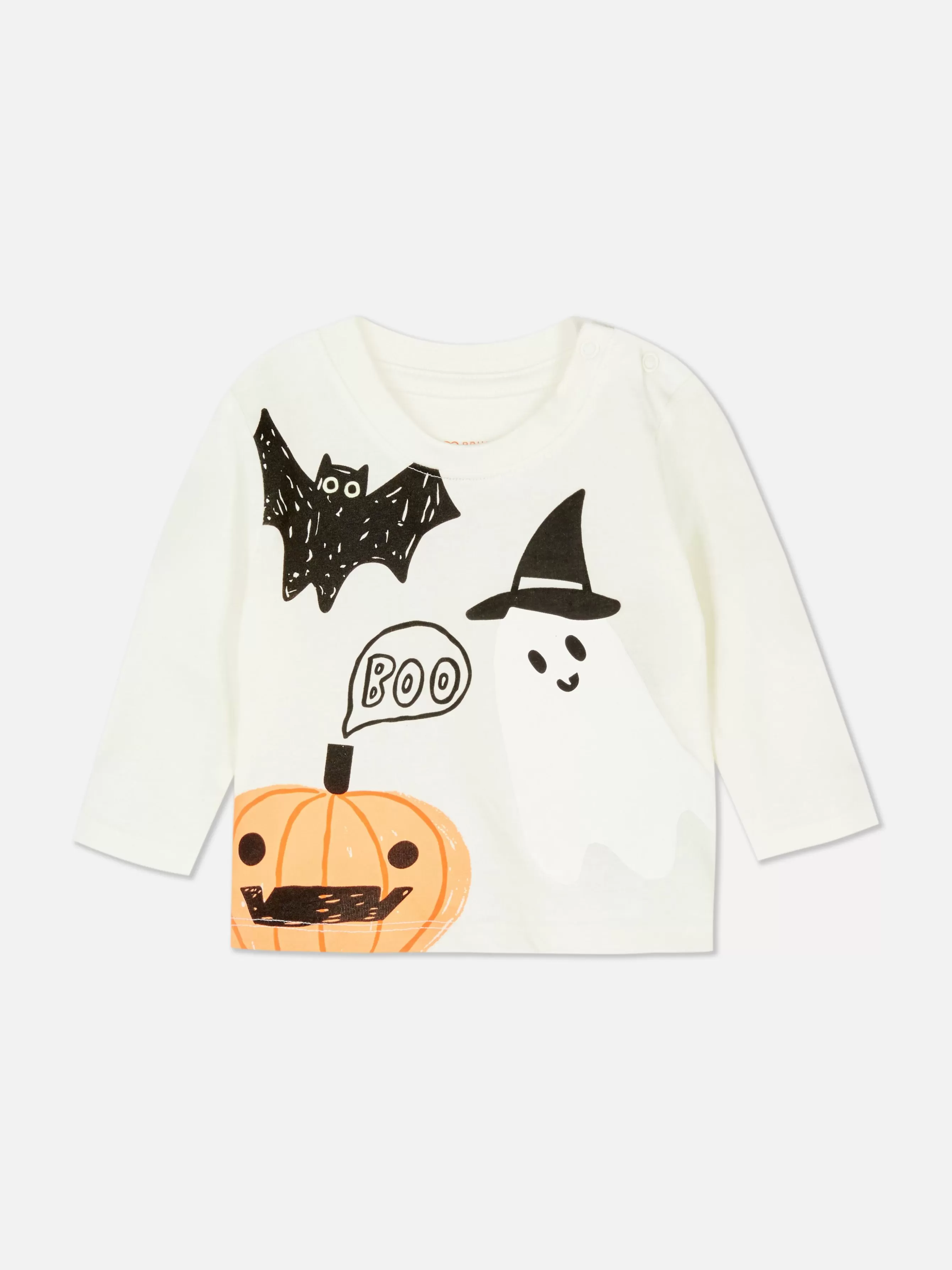 Best Sale Primark T-shirt à Manches Longues Halloween Blanc