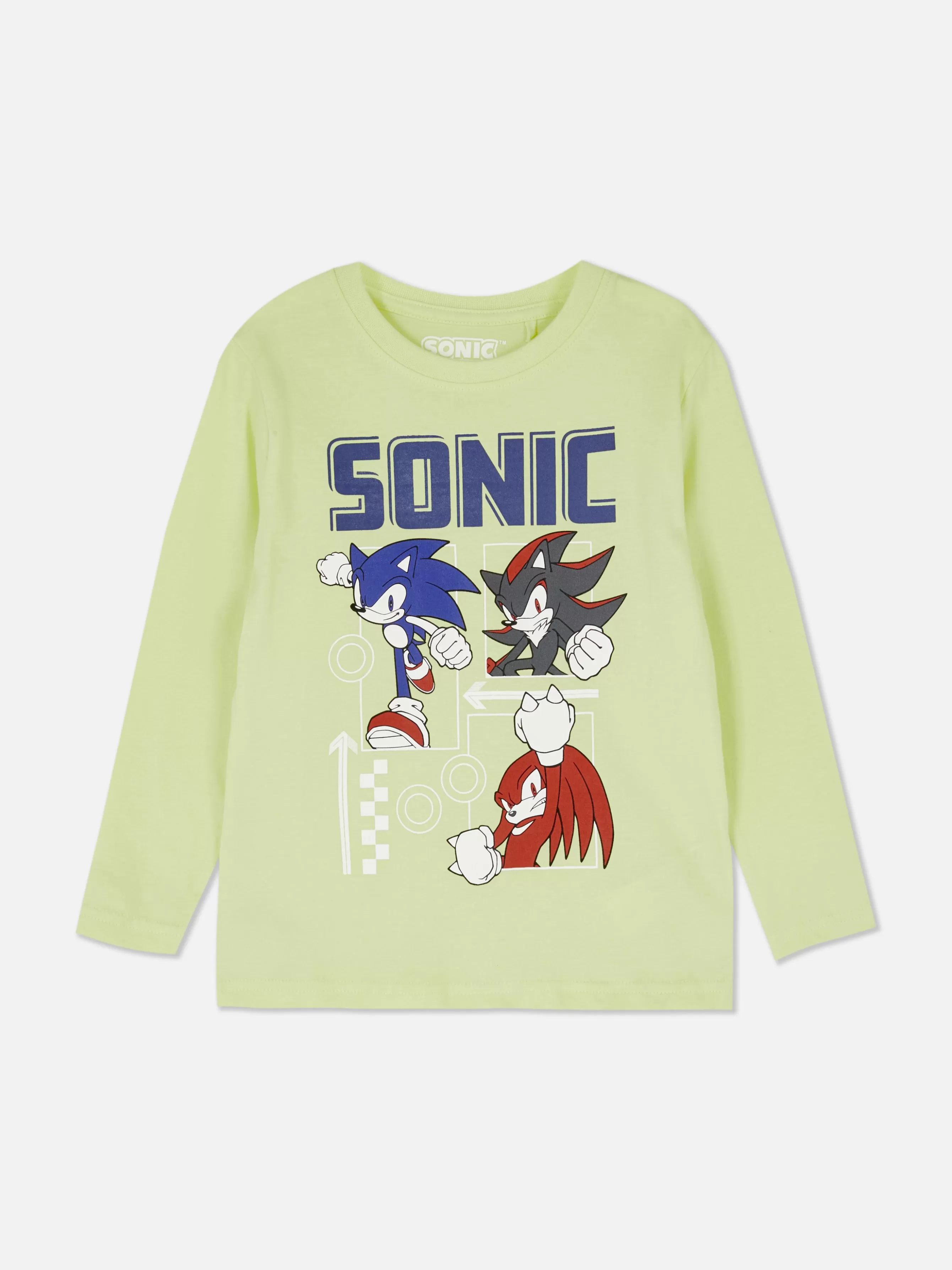 Discount Primark T-shirt à Manches Longues Sonic Le Hérisson Jaune