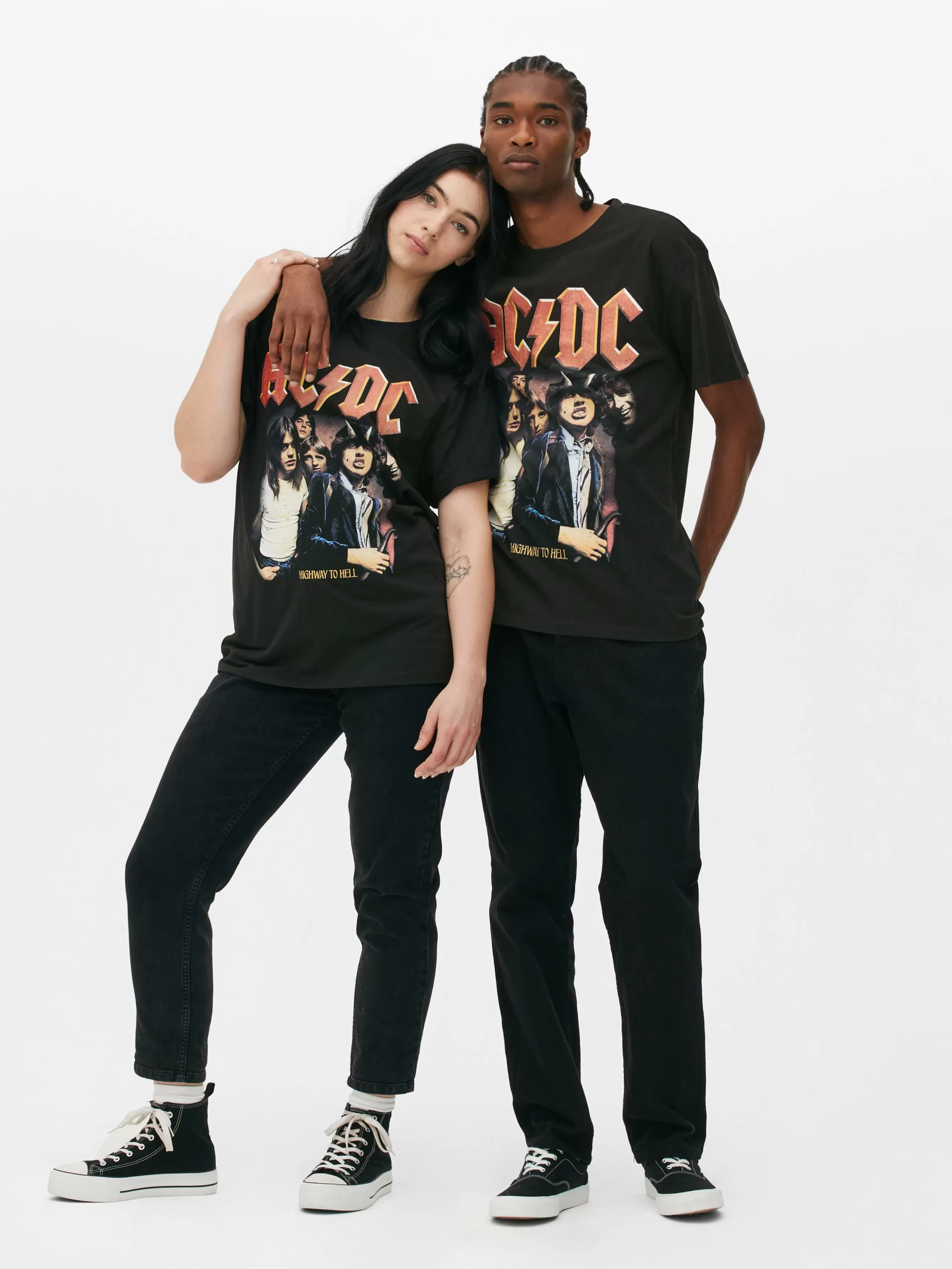 Online Primark T-shirt Avec Photo AC/DC Noir