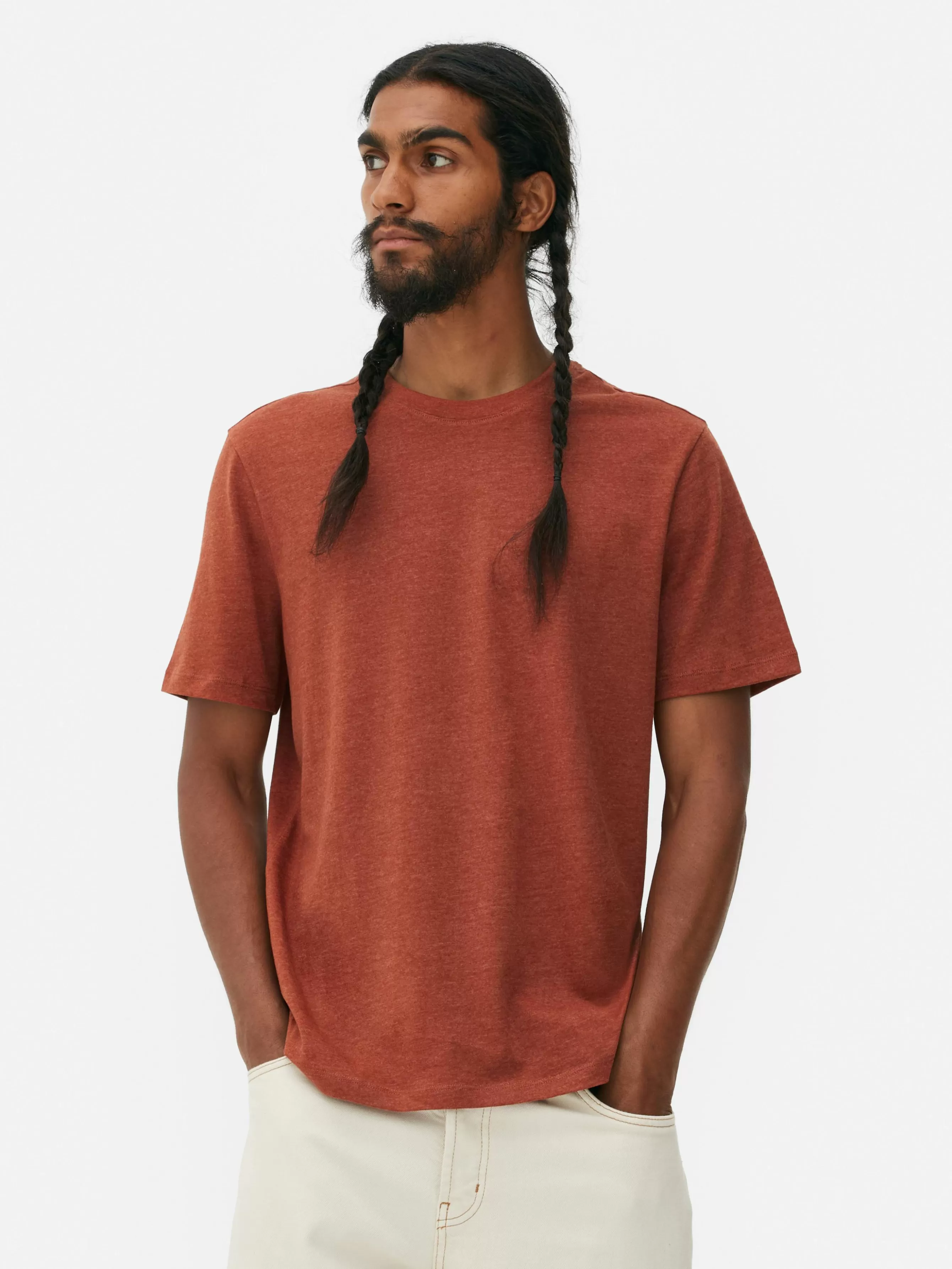 Online Primark T-shirt Chiné Coupe Regular Rouge