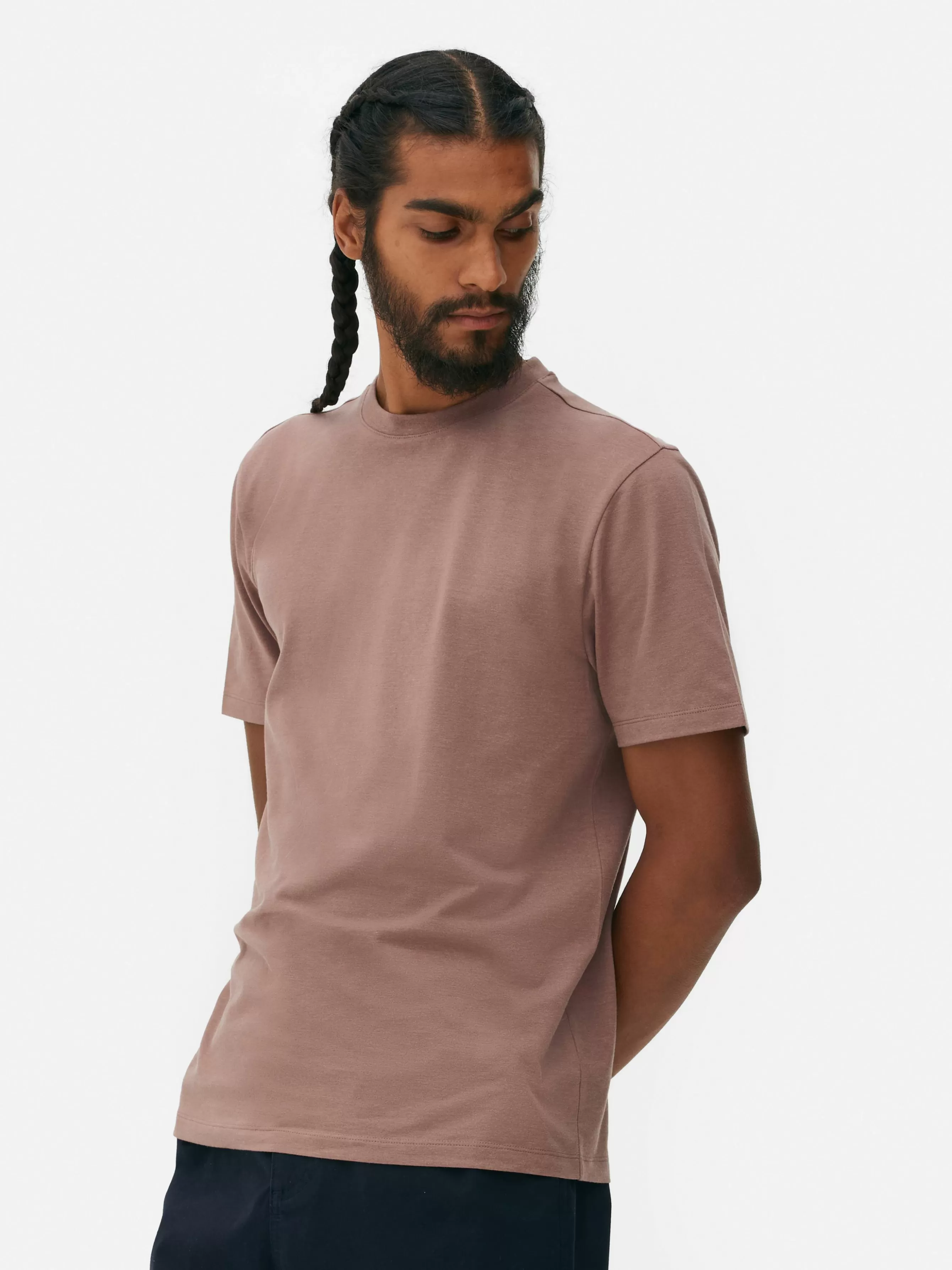 Flash Sale Primark T-shirt Coupe Slim à Manches Courtes Rose