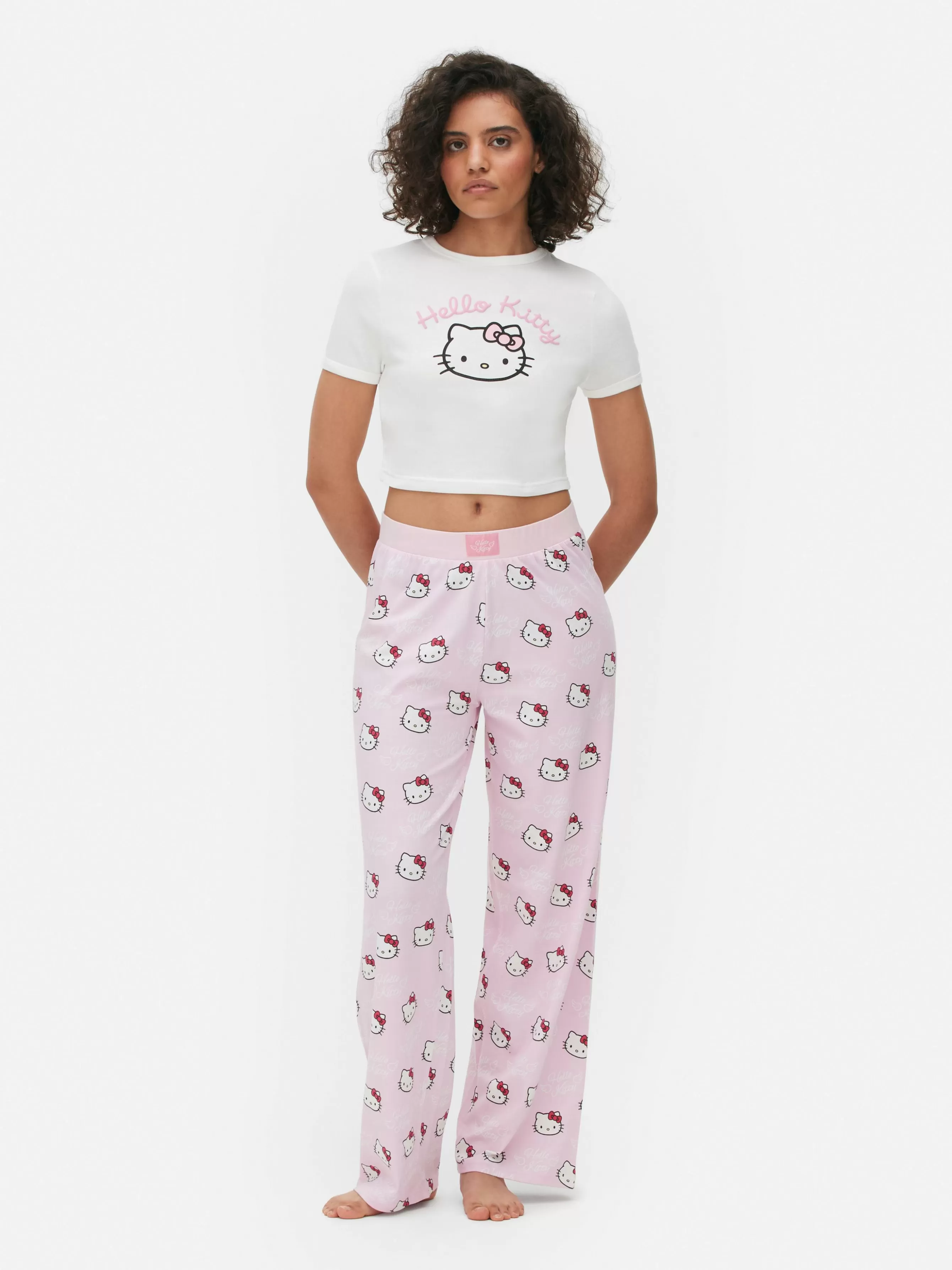 Best Primark T-shirt Court De Pyjama Hello Kitty Blanc