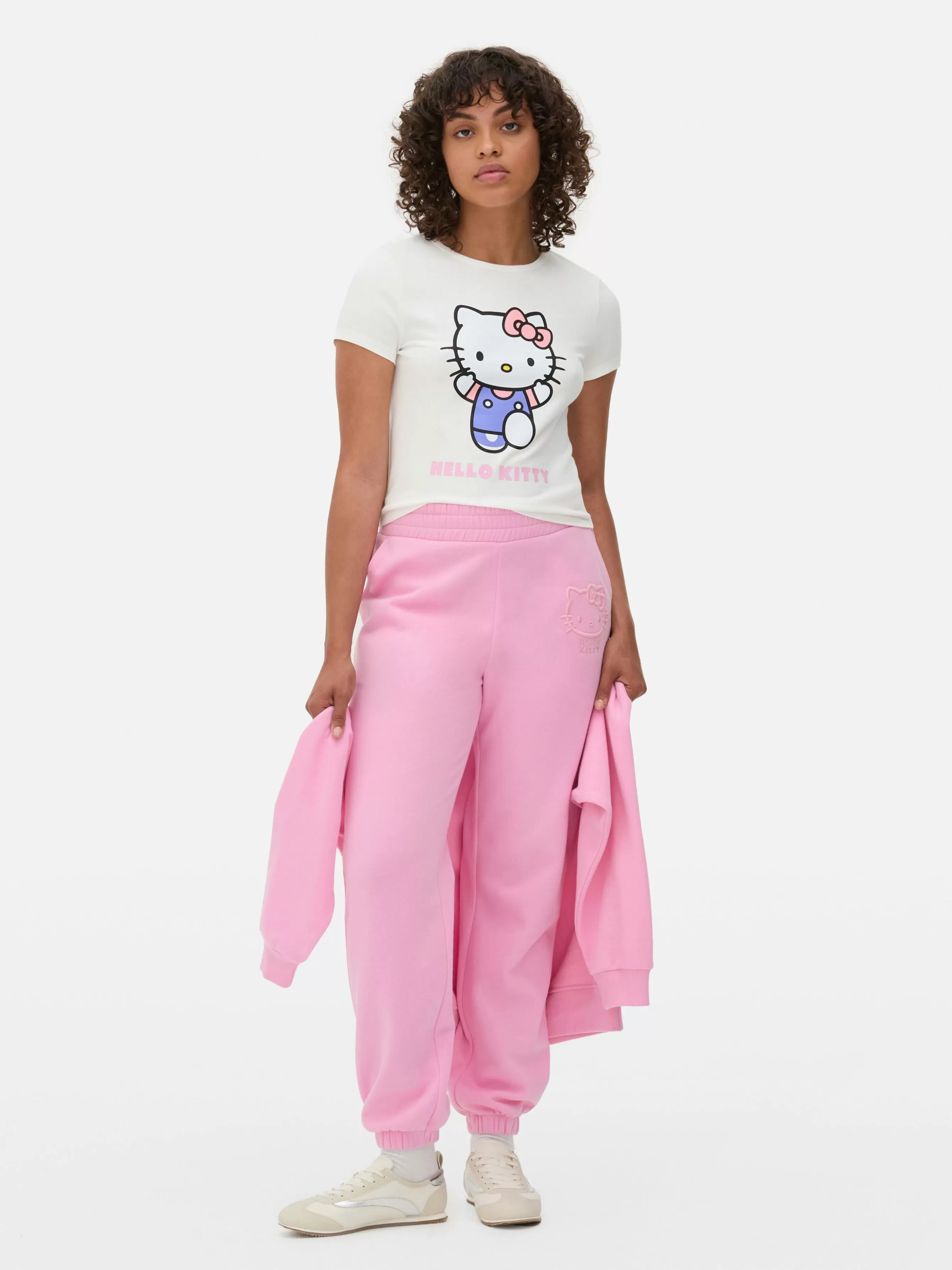 Flash Sale Primark T-shirt Court Graphique Hello Kitty Ivoire