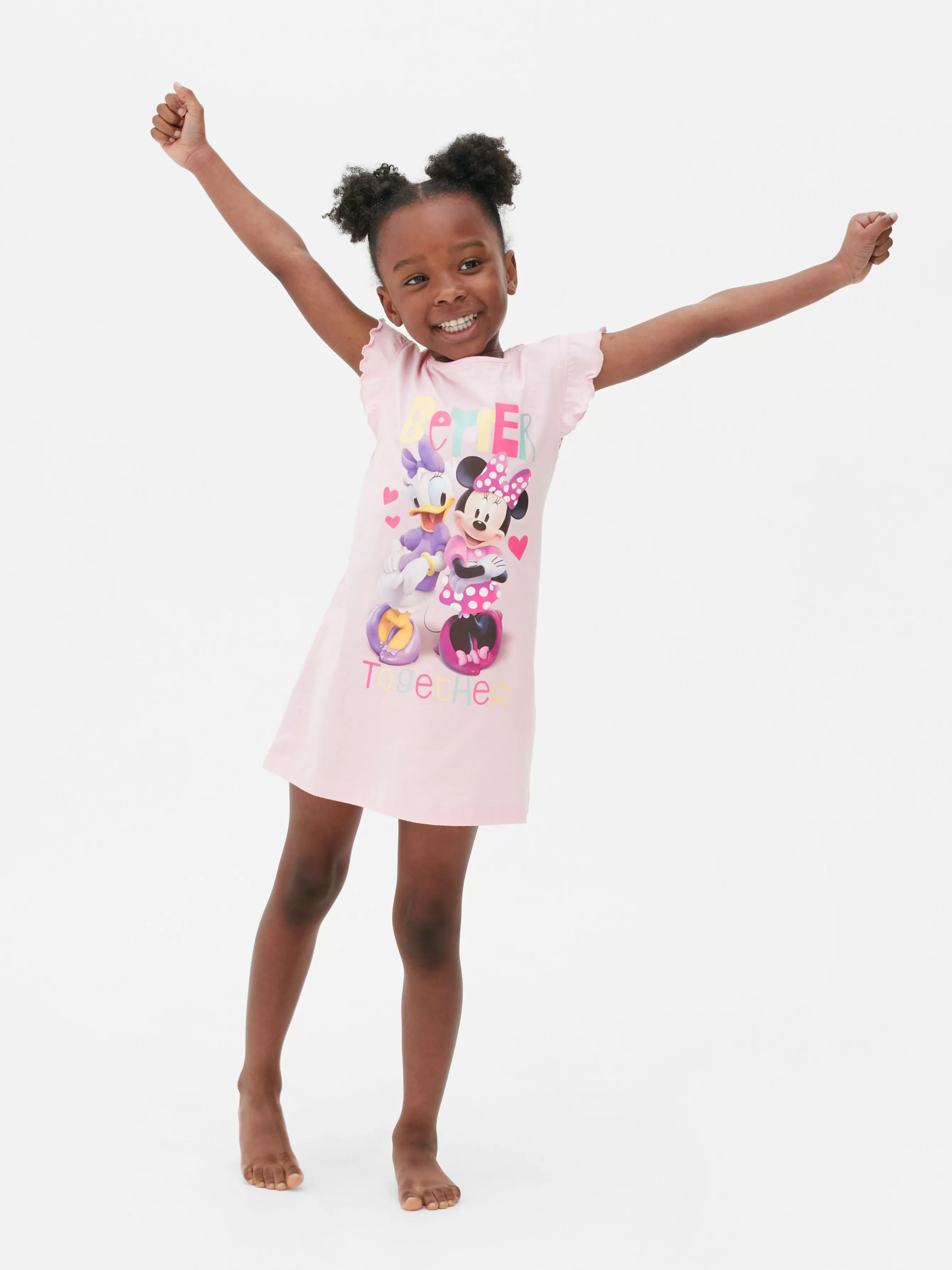 Hot Primark T-shirt De Nuit à Volants Disney Minnie Mouse Et Daisy Duck Rose