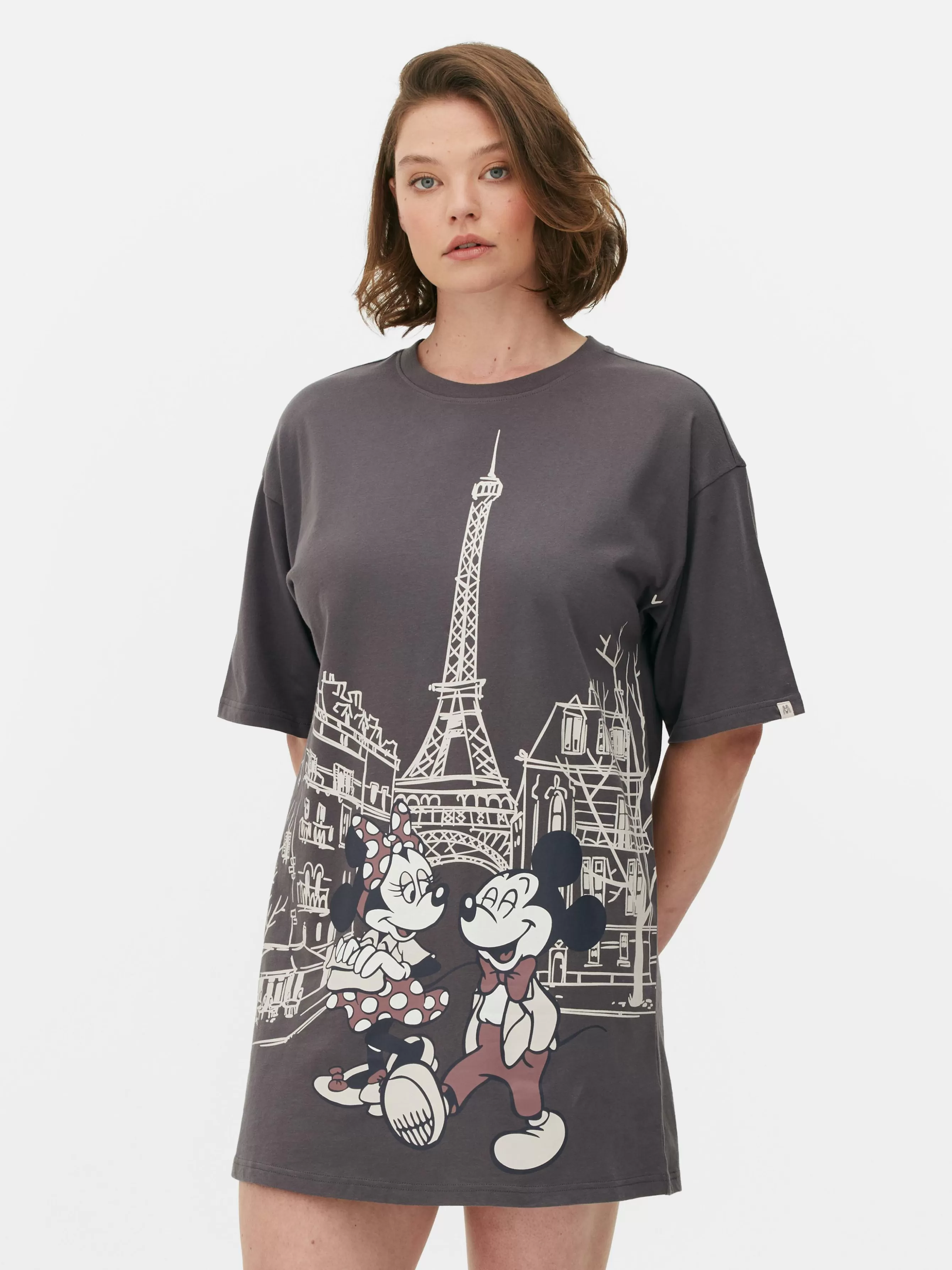 Best Sale Primark T-shirt De Nuit Disney Mickey Mouse Et Minnie Mouse Anthracite