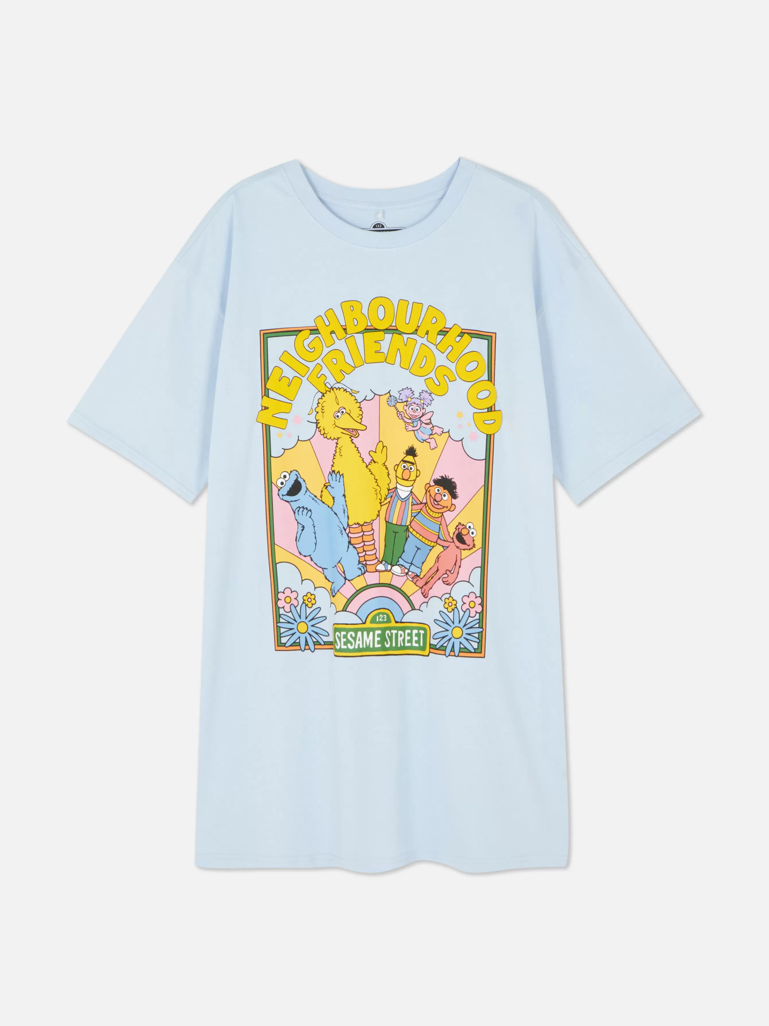 Cheap Primark T-shirt De Nuit Long Oversize 1, Rue Sésame Bleu