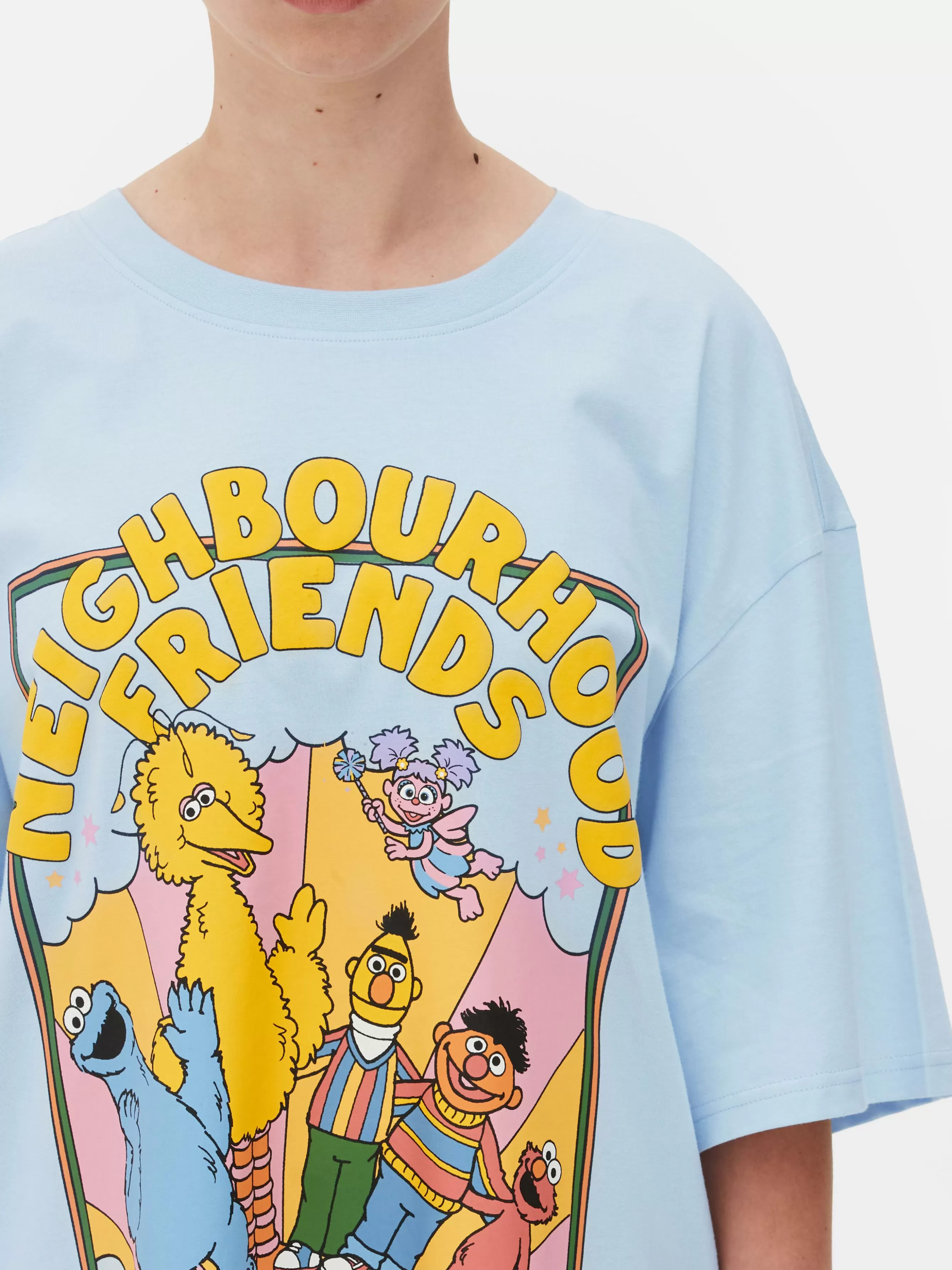 Cheap Primark T-shirt De Nuit Long Oversize 1, Rue Sésame Bleu