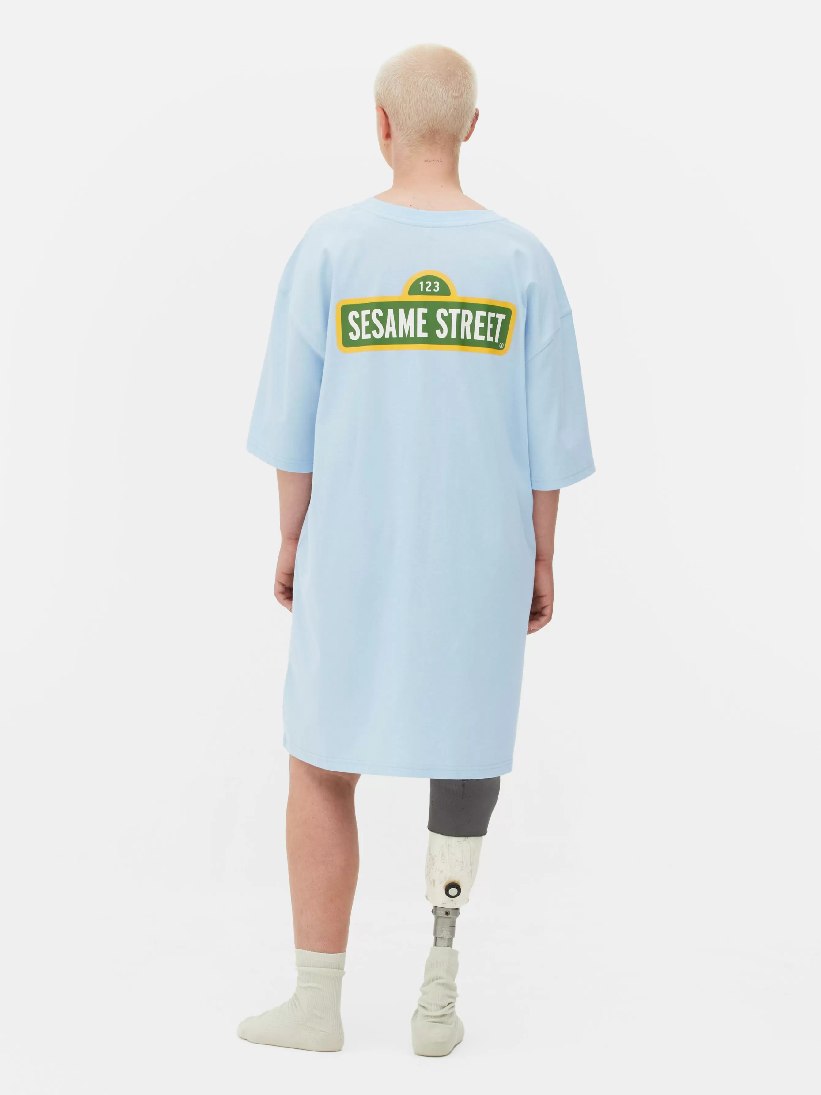 Cheap Primark T-shirt De Nuit Long Oversize 1, Rue Sésame Bleu