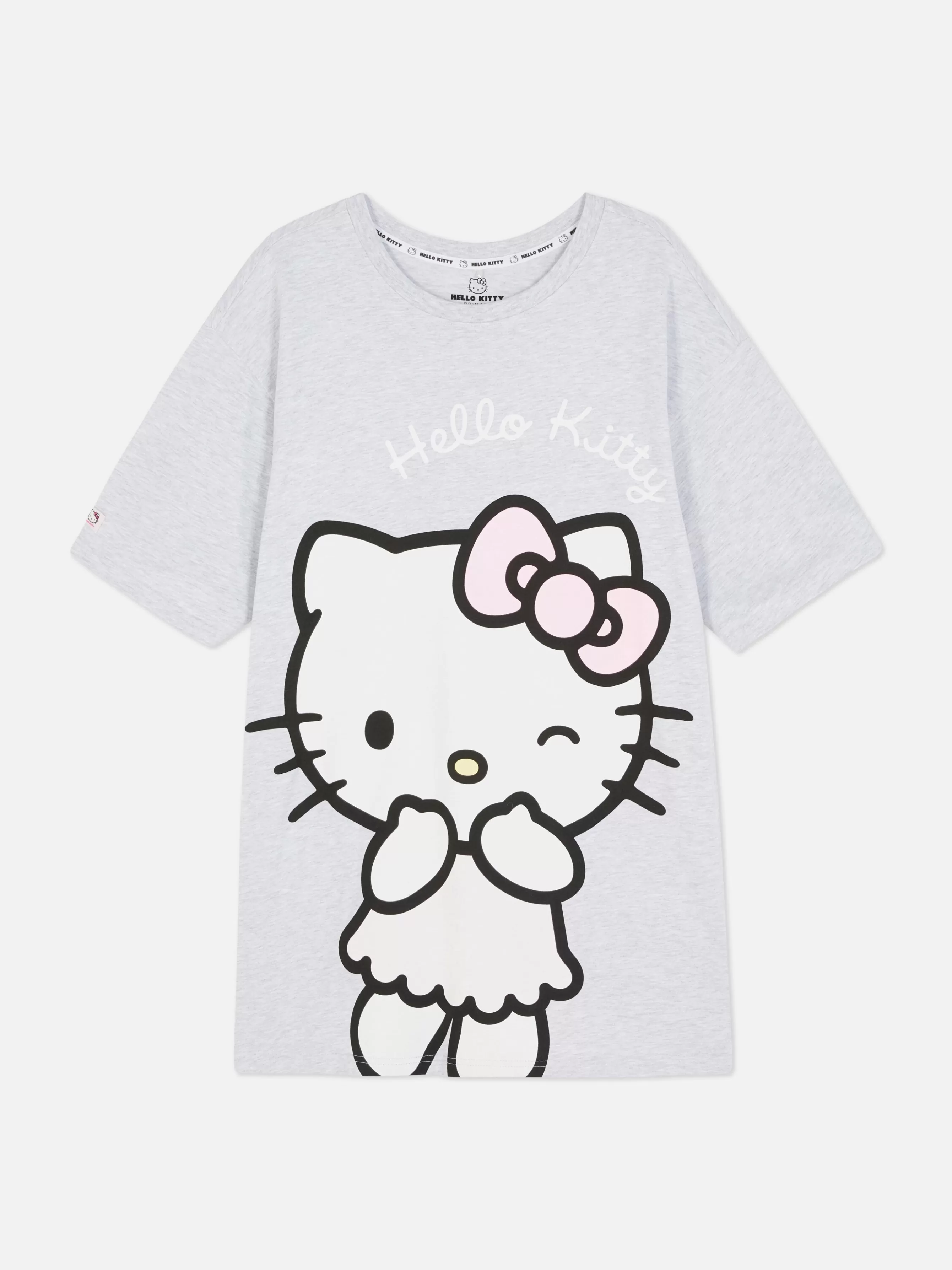 Best Sale Primark T-shirt De Nuit Oversize Hello Kitty Gris chiné