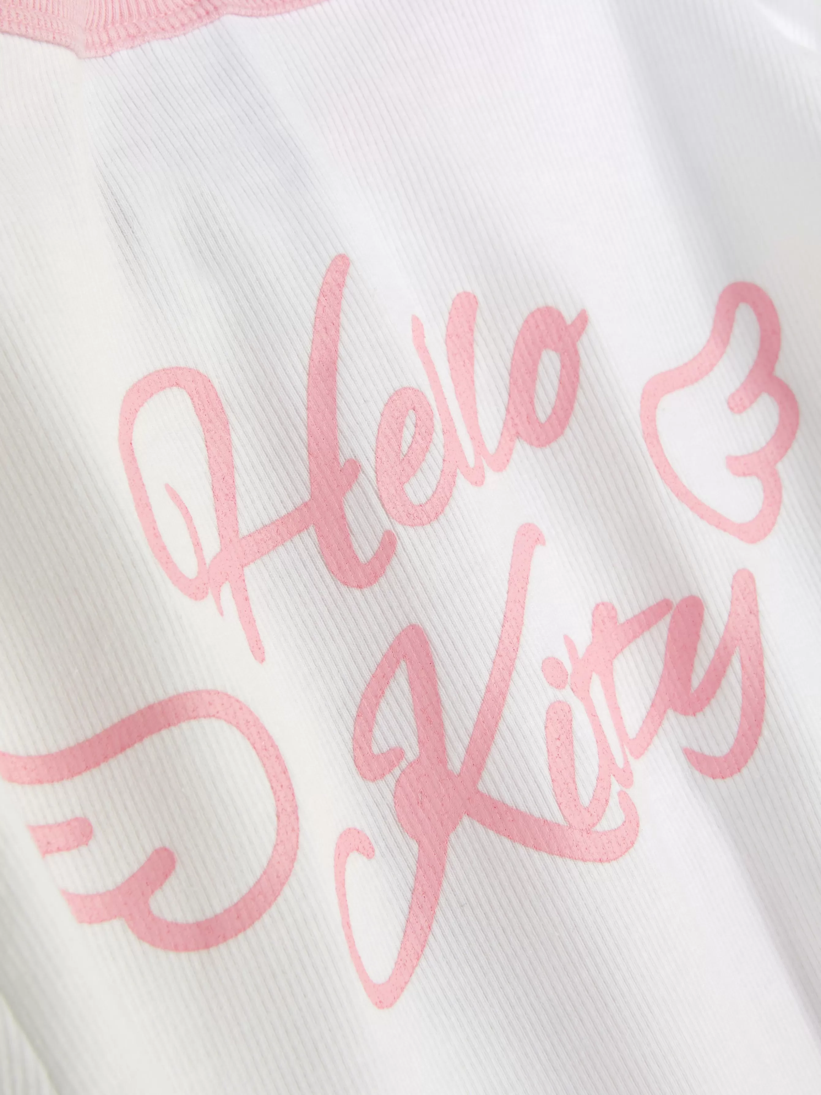 Online Primark T-shirt De Pyjama Côtelé Hello Kitty Blanc