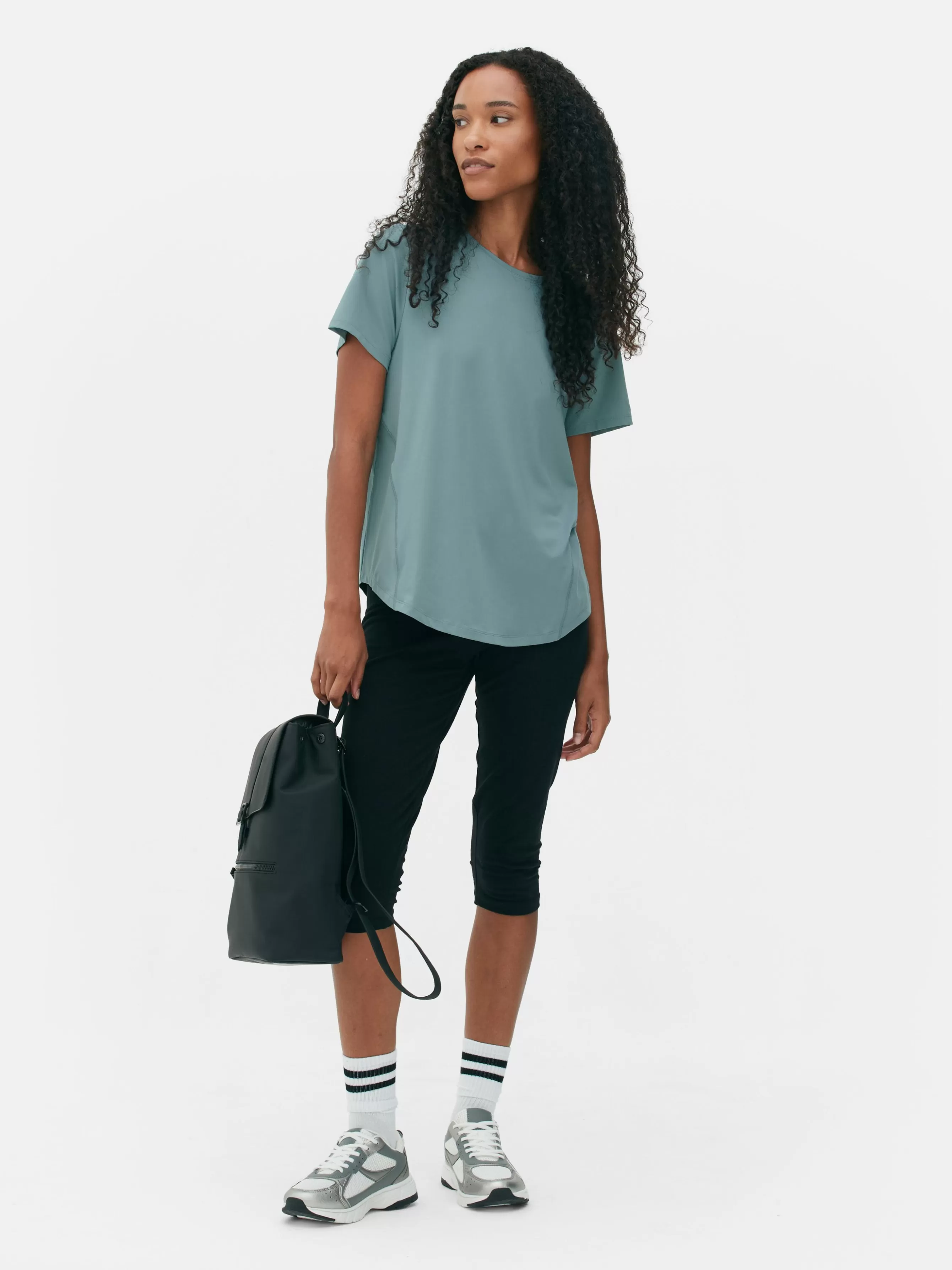 Best Sale Primark T-shirt De Sport à Col Ras-du-cou Vert foncé