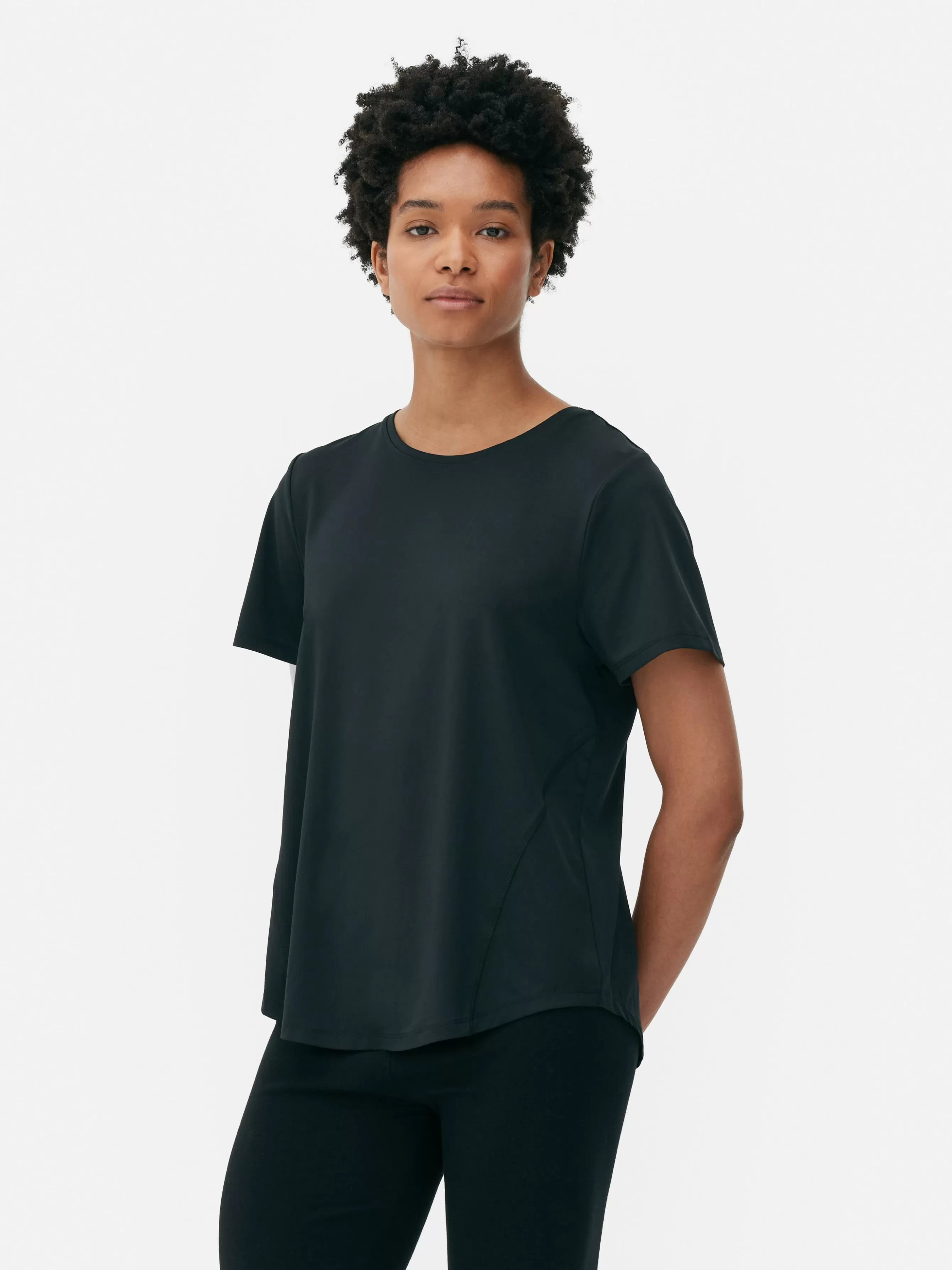 Outlet Primark T-shirt De Sport à Col Ras-du-cou Noir