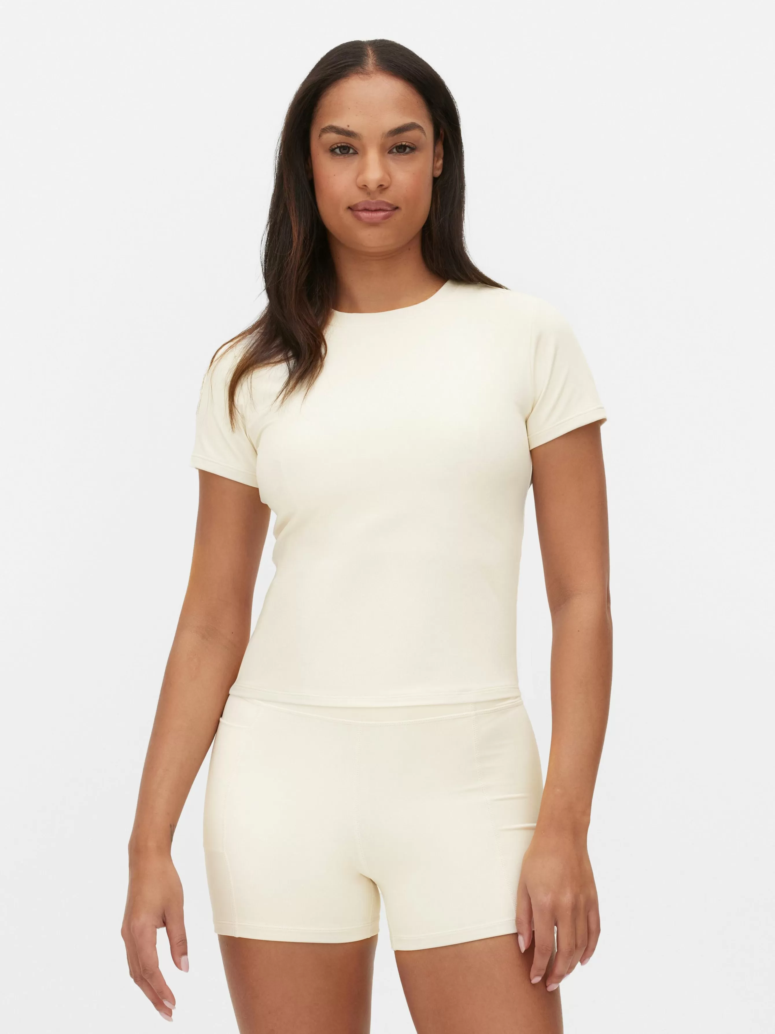 Cheap Primark T-shirt De Sport En Tissu Ultra-doux Écru