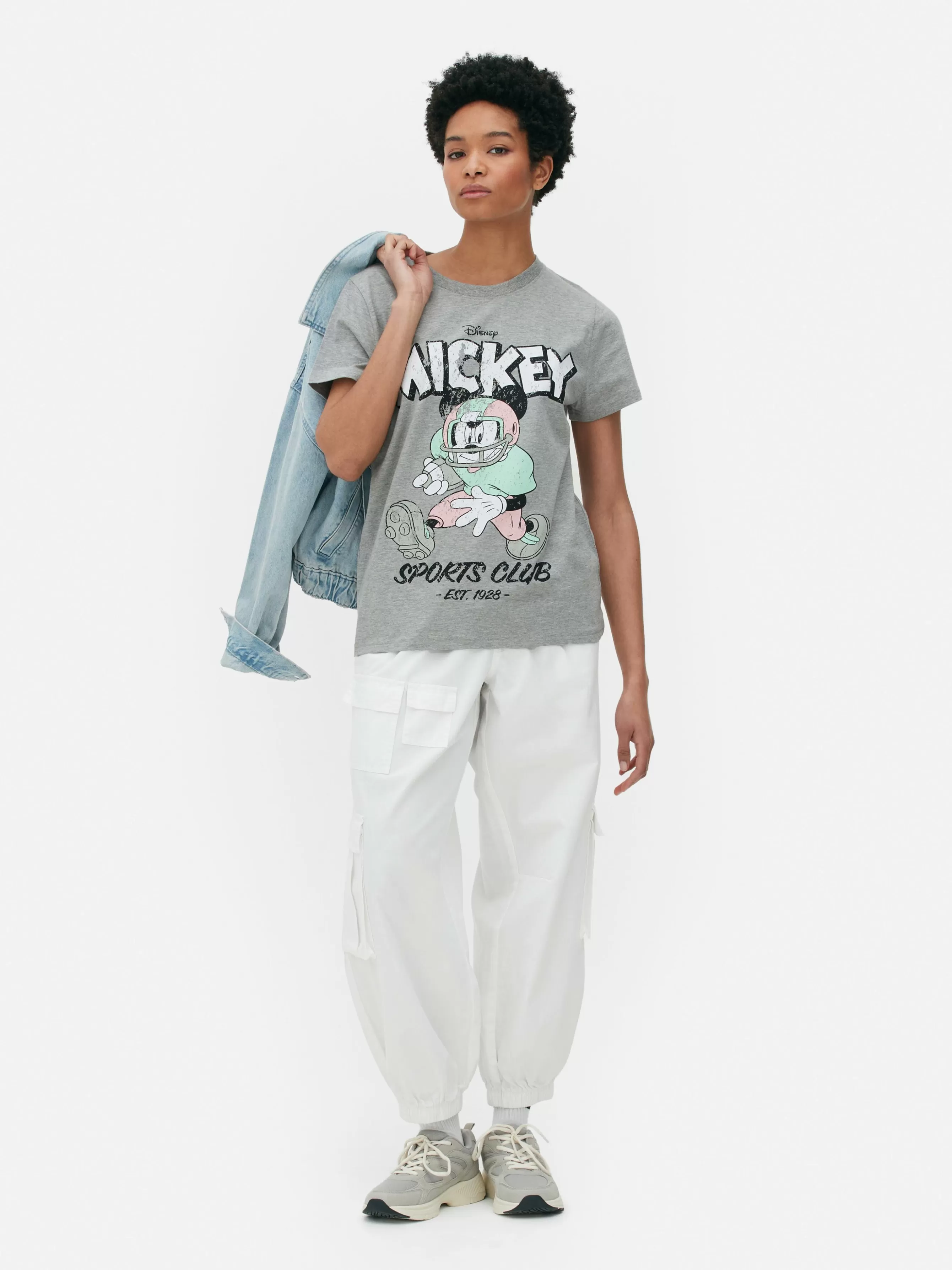 Online Primark T-shirt Disney Mickey Mouse Sports Club Gris chiné