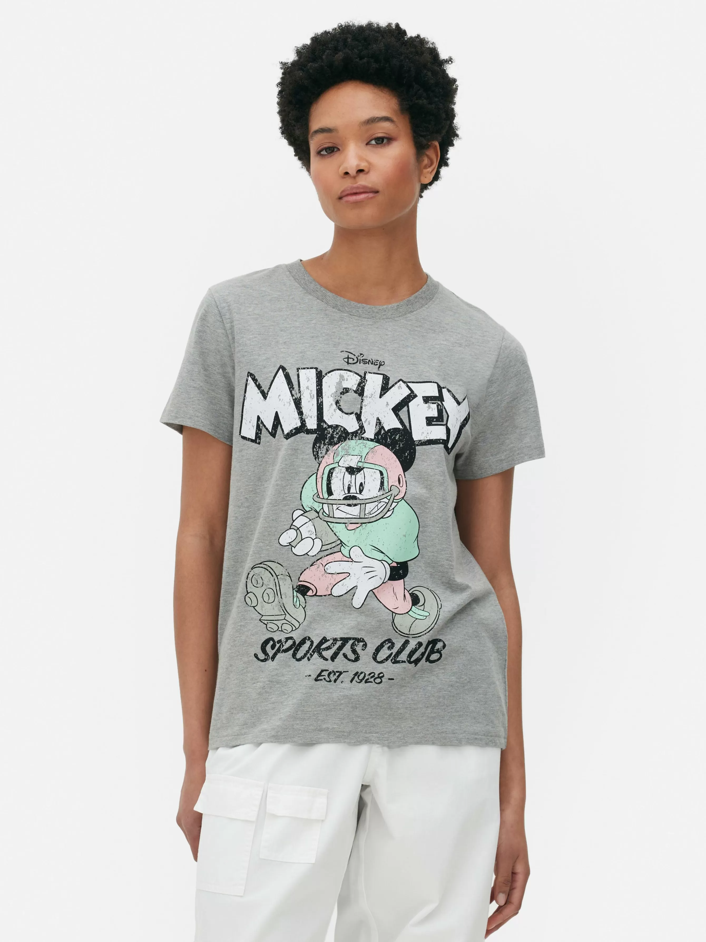 Online Primark T-shirt Disney Mickey Mouse Sports Club Gris chiné